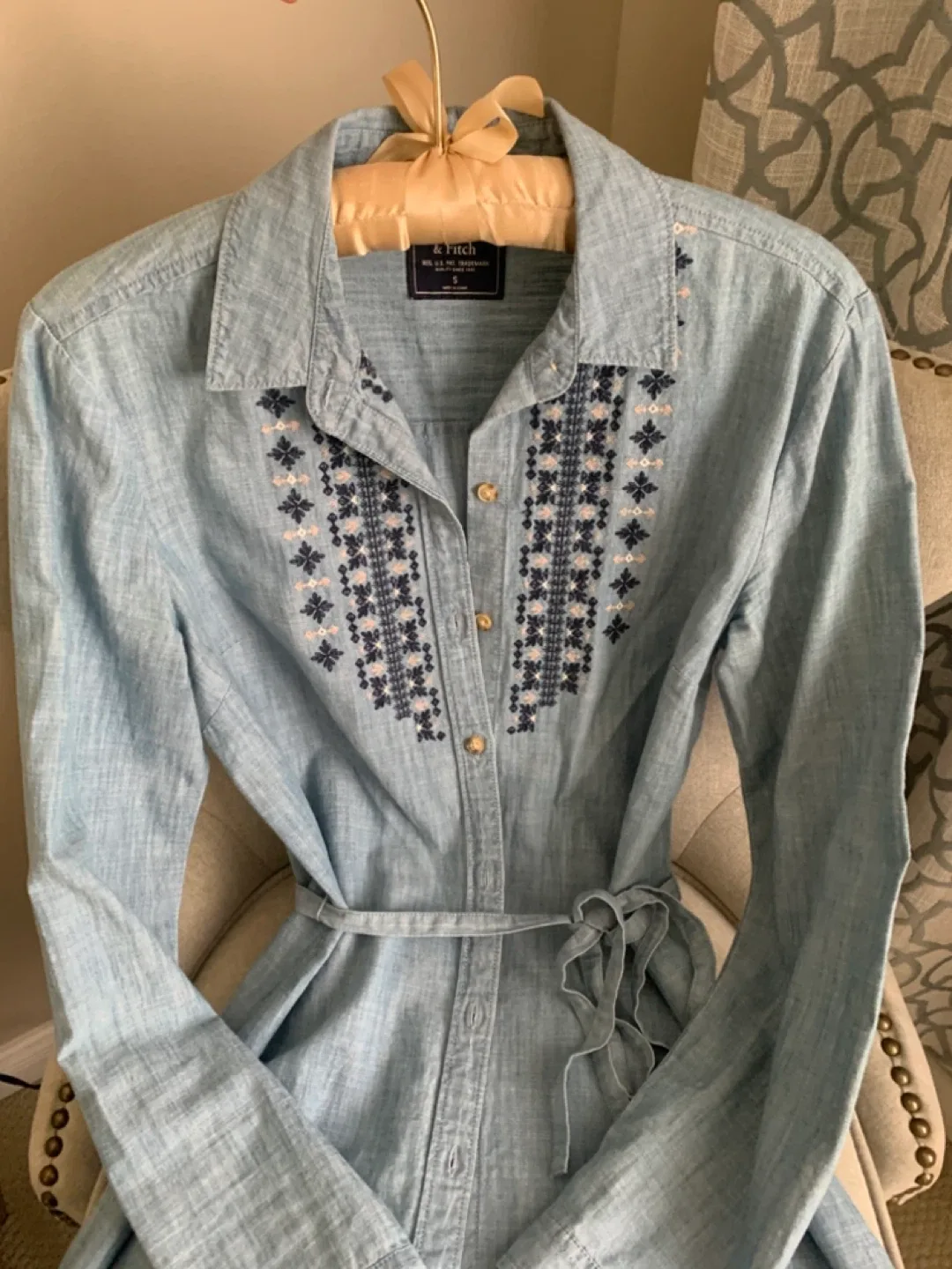 Abercrombie & Fitch Denim Dress - Size Small image indicator(2)