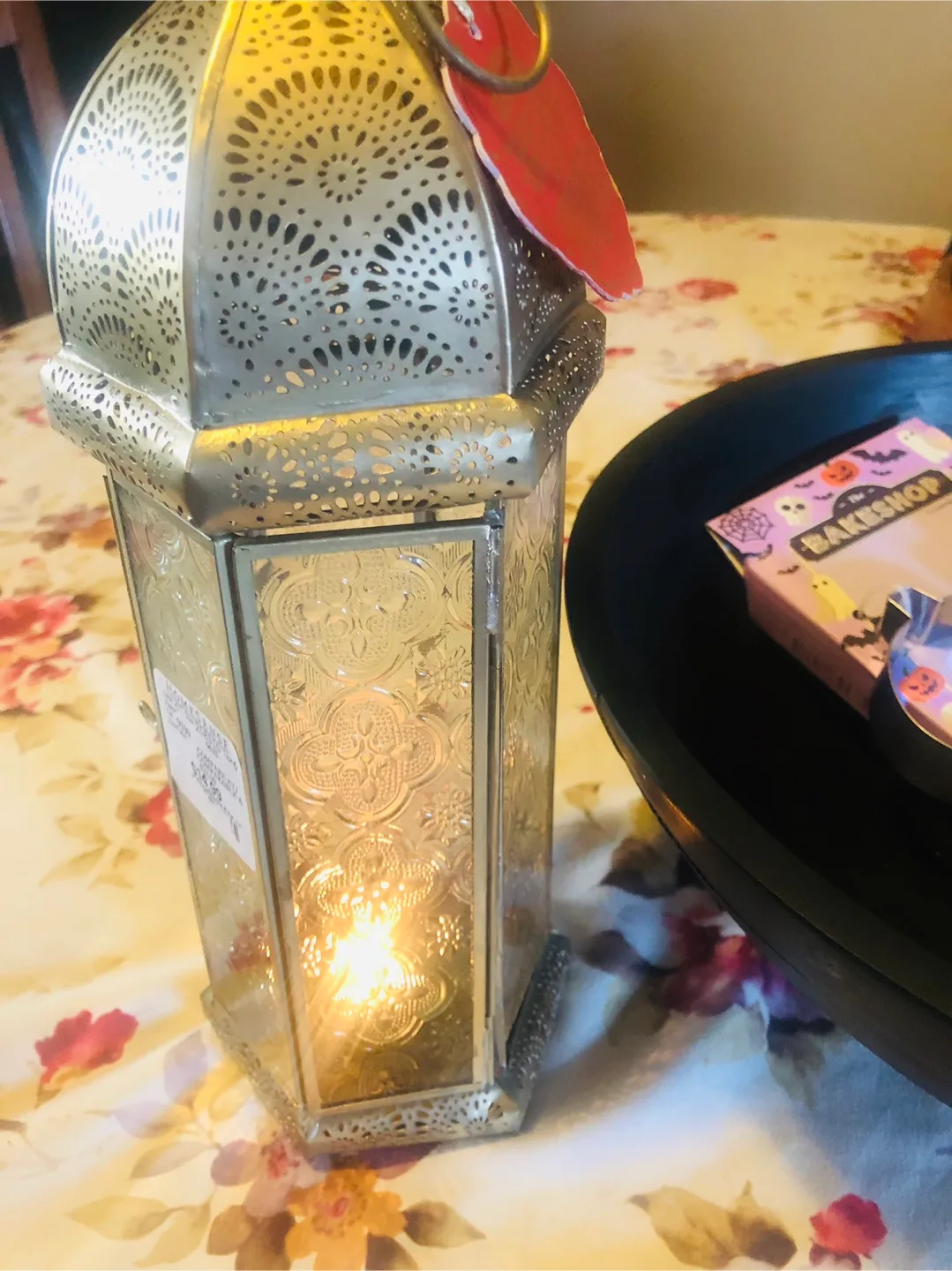 🥕Homesense Candle Lantern - New Plus Large Wooden Black Cauldron thumbnail