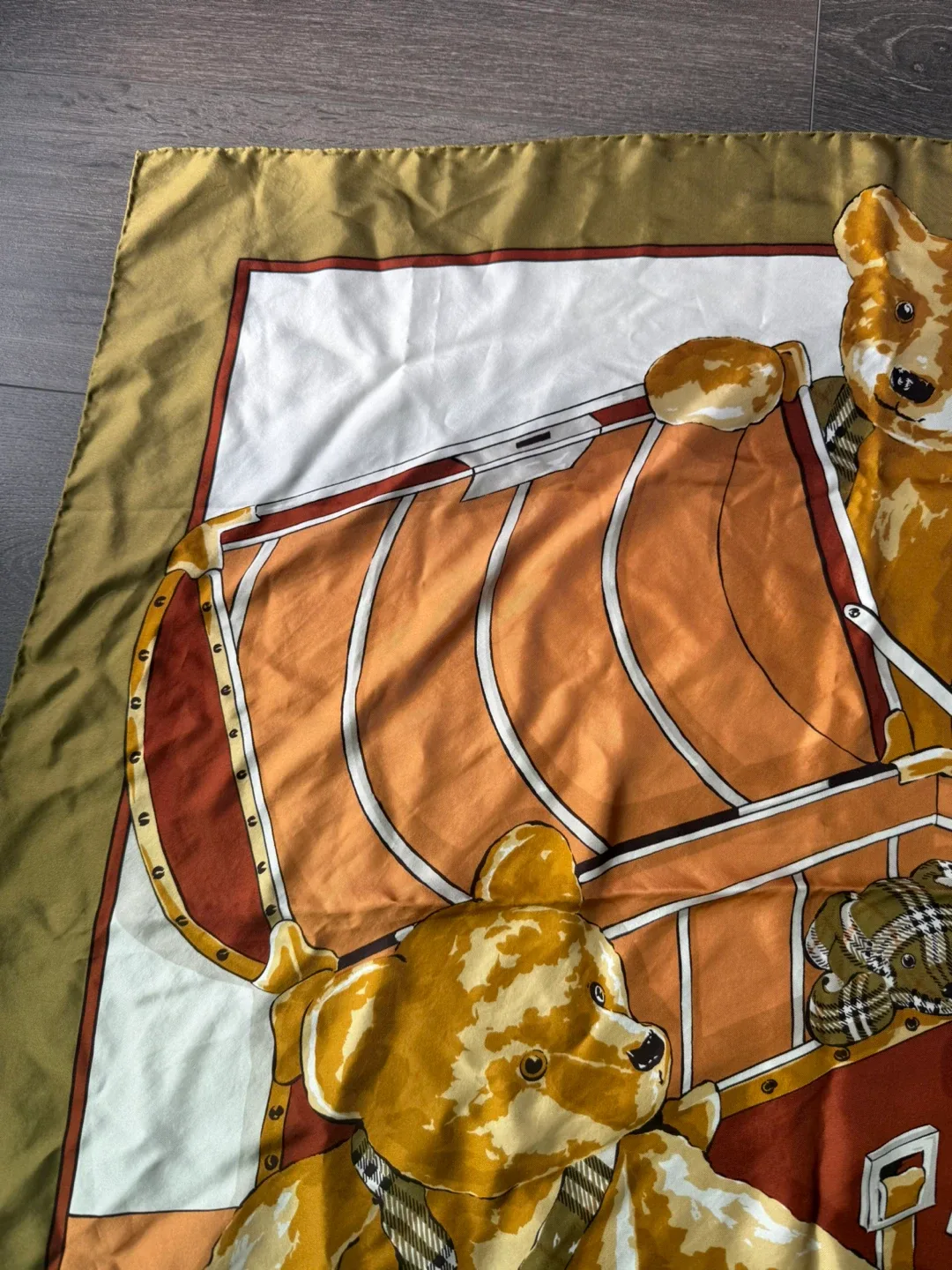 Burberry Vintage teddy bears silk scarf image indicator(7)