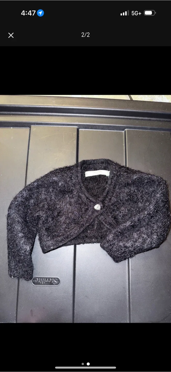 Baby Pink Onesie & Black Sweater Set thumbnail