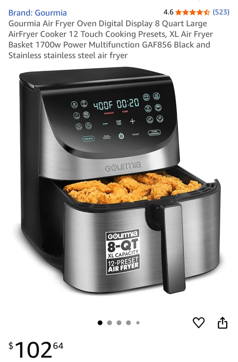 Gourmia 8-Quart Digital Air Fryer - NEW!