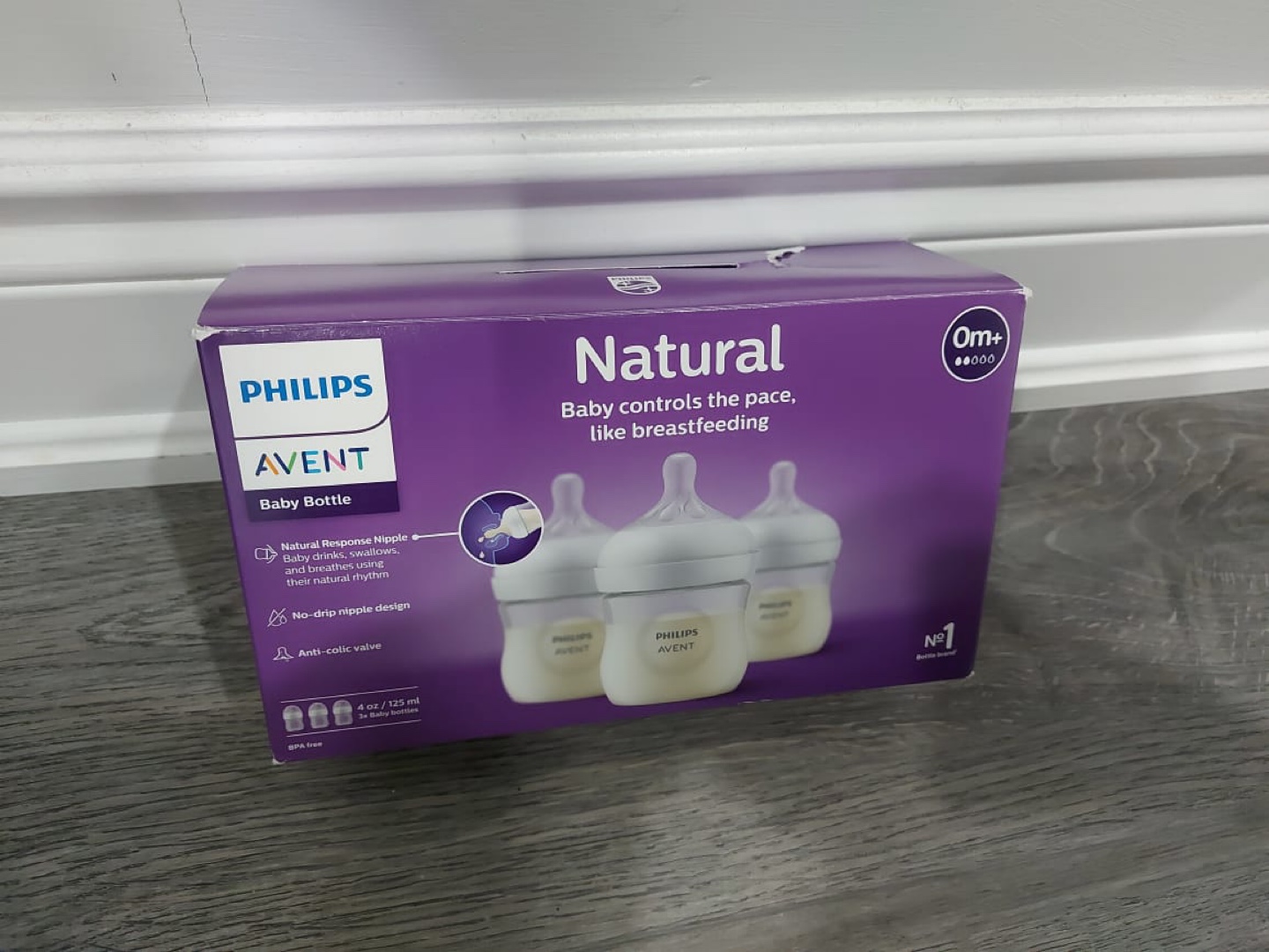 Philips Avent Natural Baby Bottles, 4oz, 3-pack