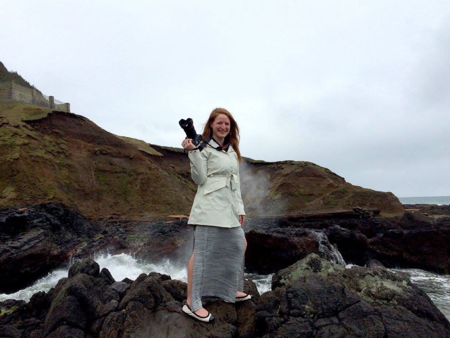 Grey Maxi Skirt (Side Slits) - photo 4