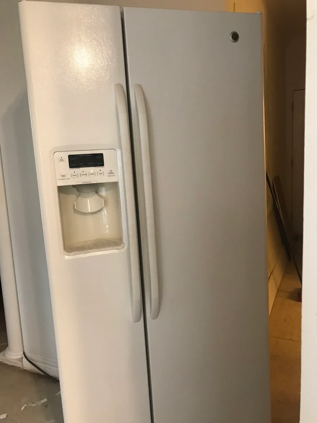 GE White Side-by-Side Refrigerator