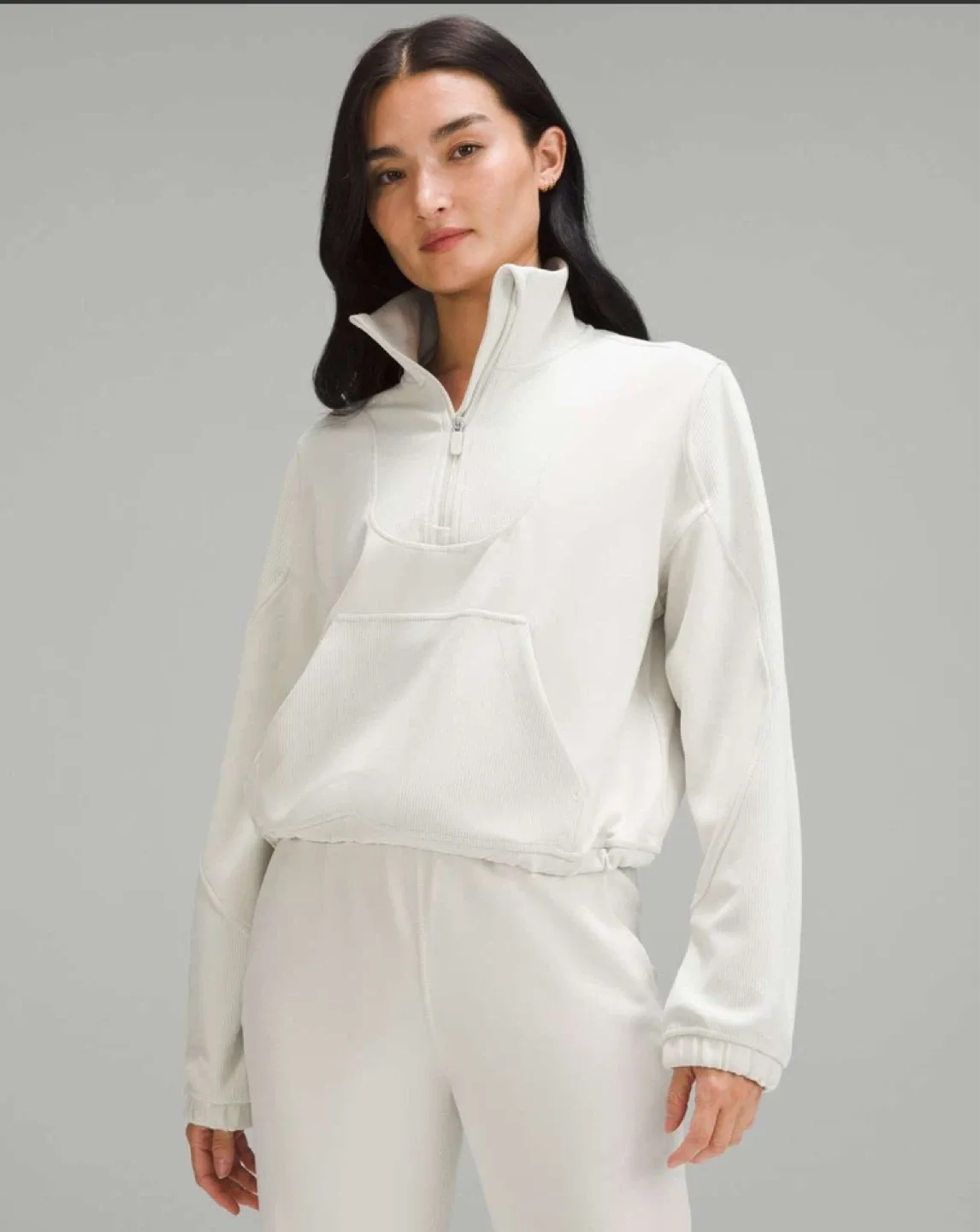 Lululemon Brushed Softstreme Ribbed Half Zip - size 6 thumbnail