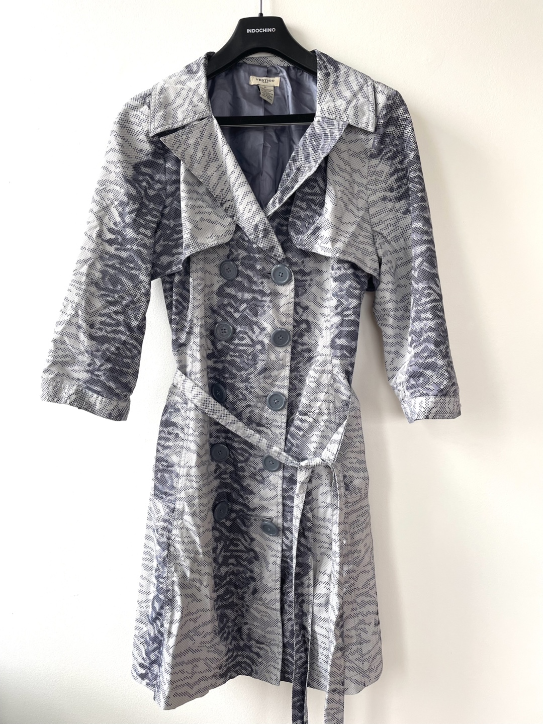 Blue Jacket Faux Snake Skin