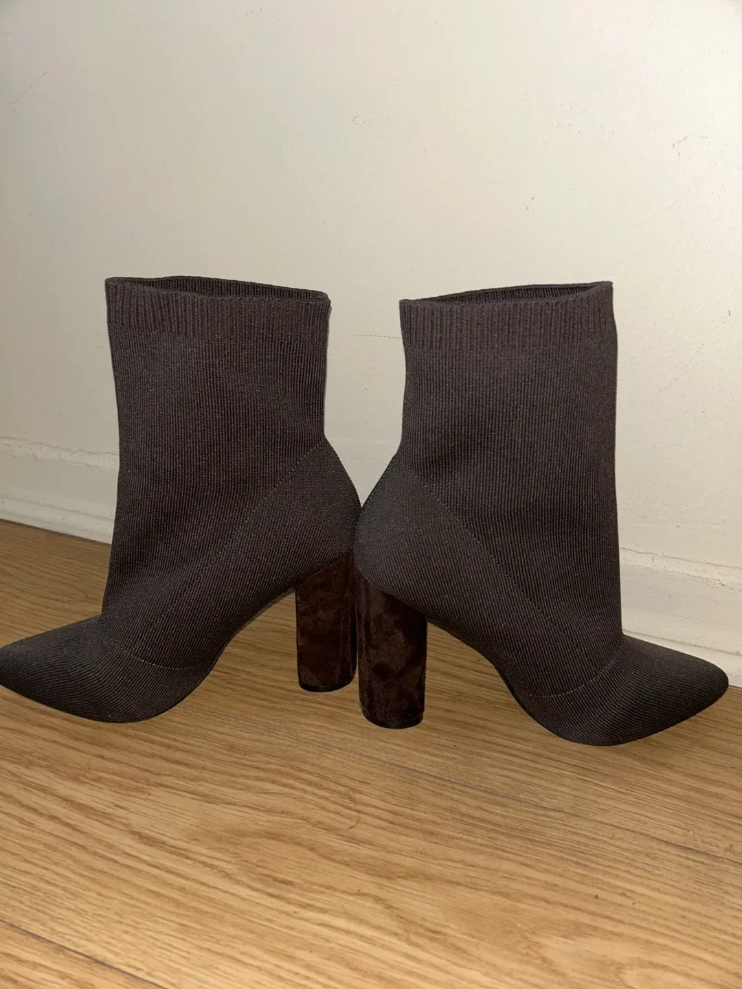 Brown Heeled Sock Boots image indicator(2)