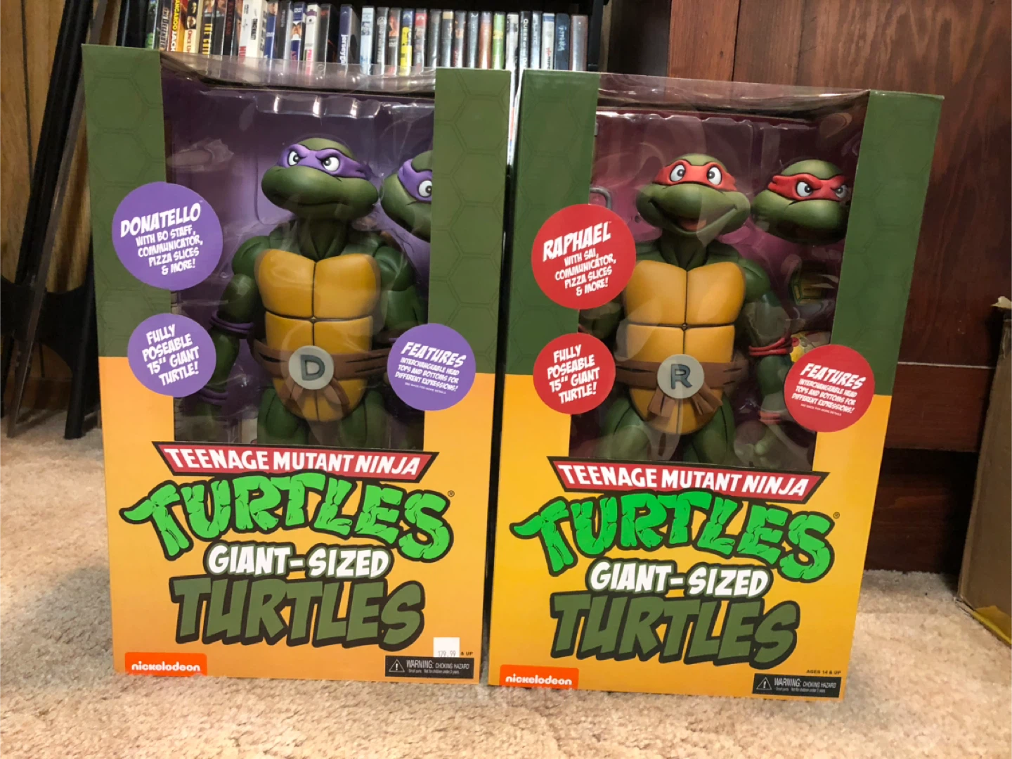 1/4 Giant Sized Raphael & Donatello Teenage Mutant Ninja Turtles