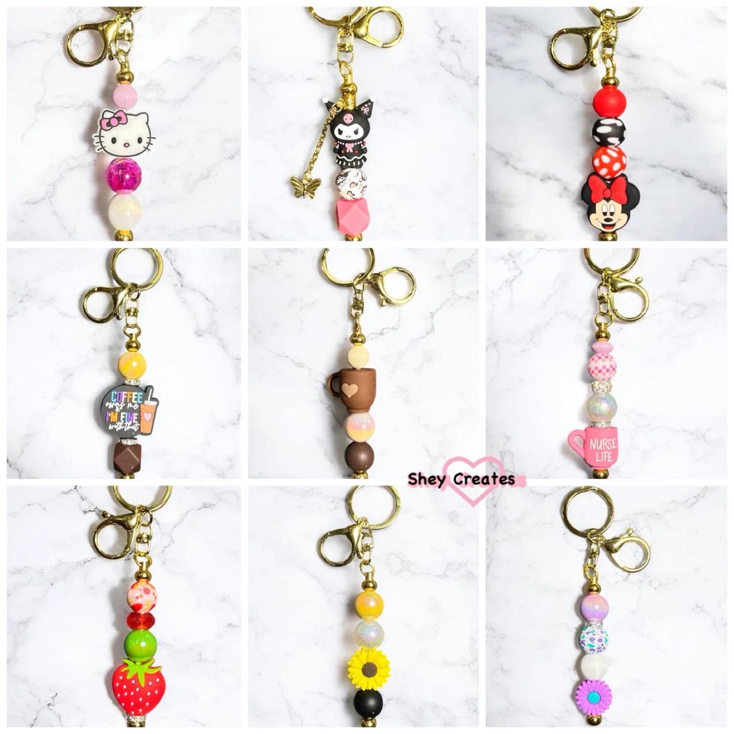 Handmade Beaded Keychains - Cute Designs! image indicator(2)