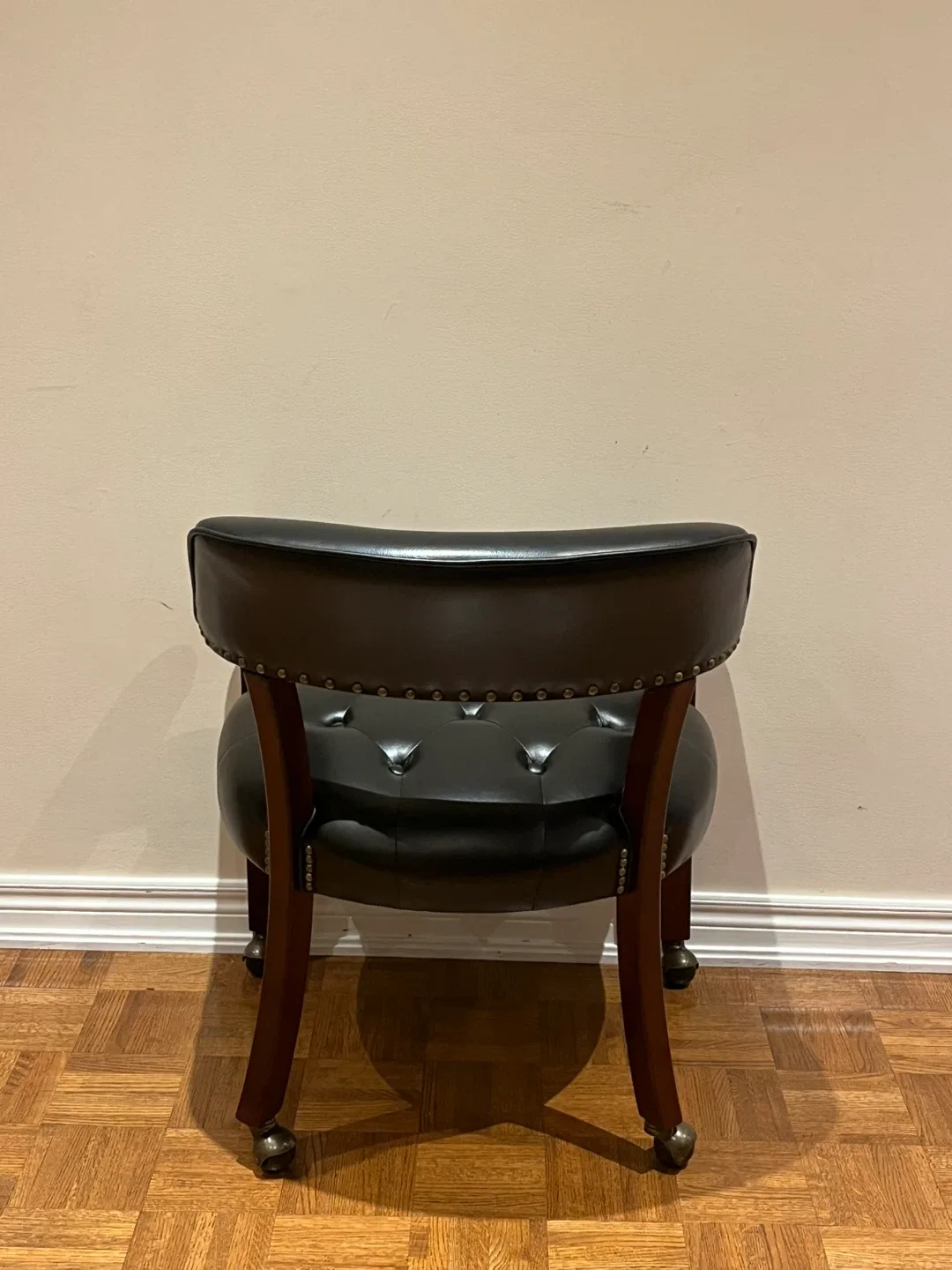 New Black Leather Swivel Desk Chair image indicator(4)