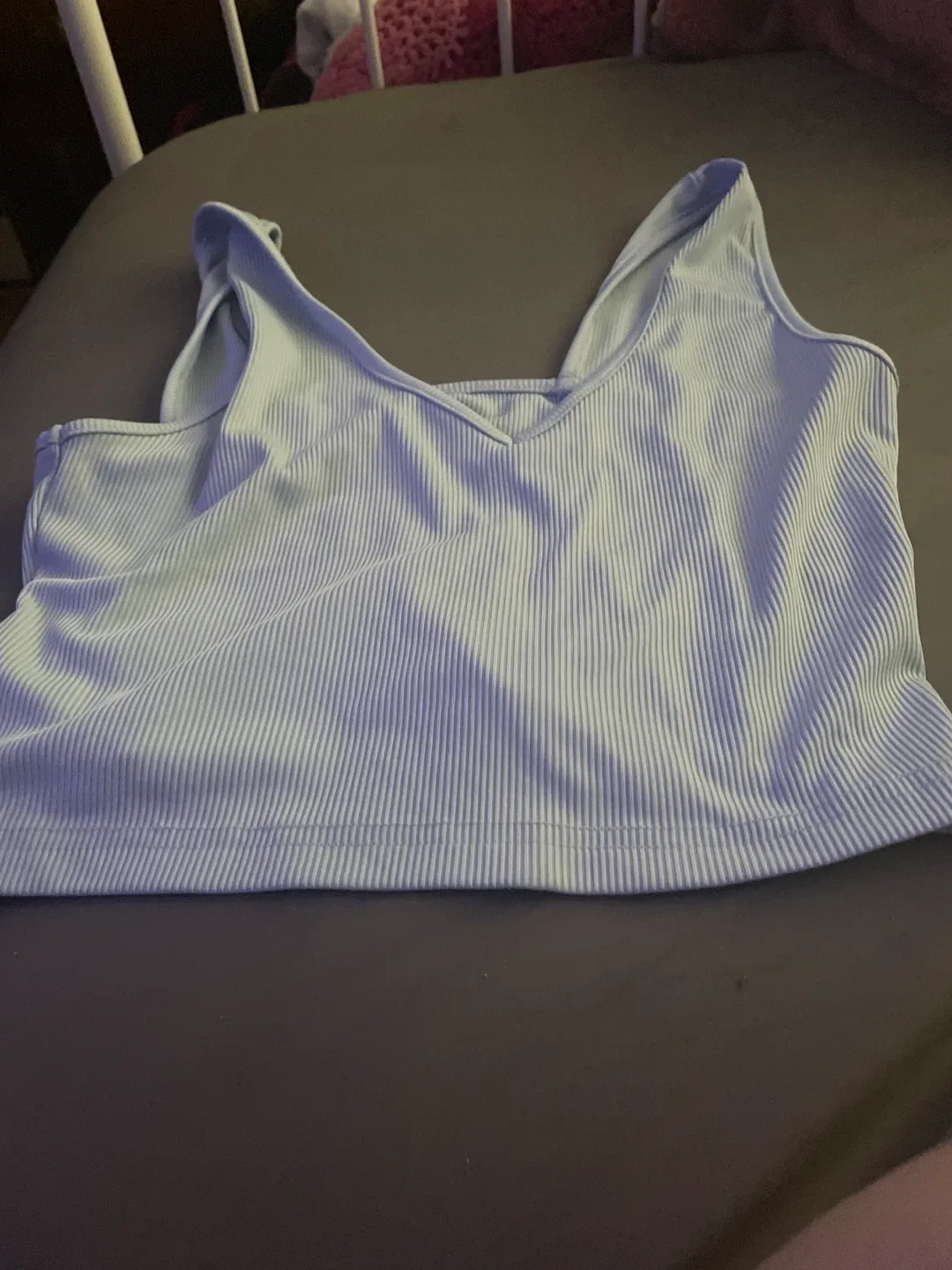 Blue Ribbed Tank Top size M thumbnail
