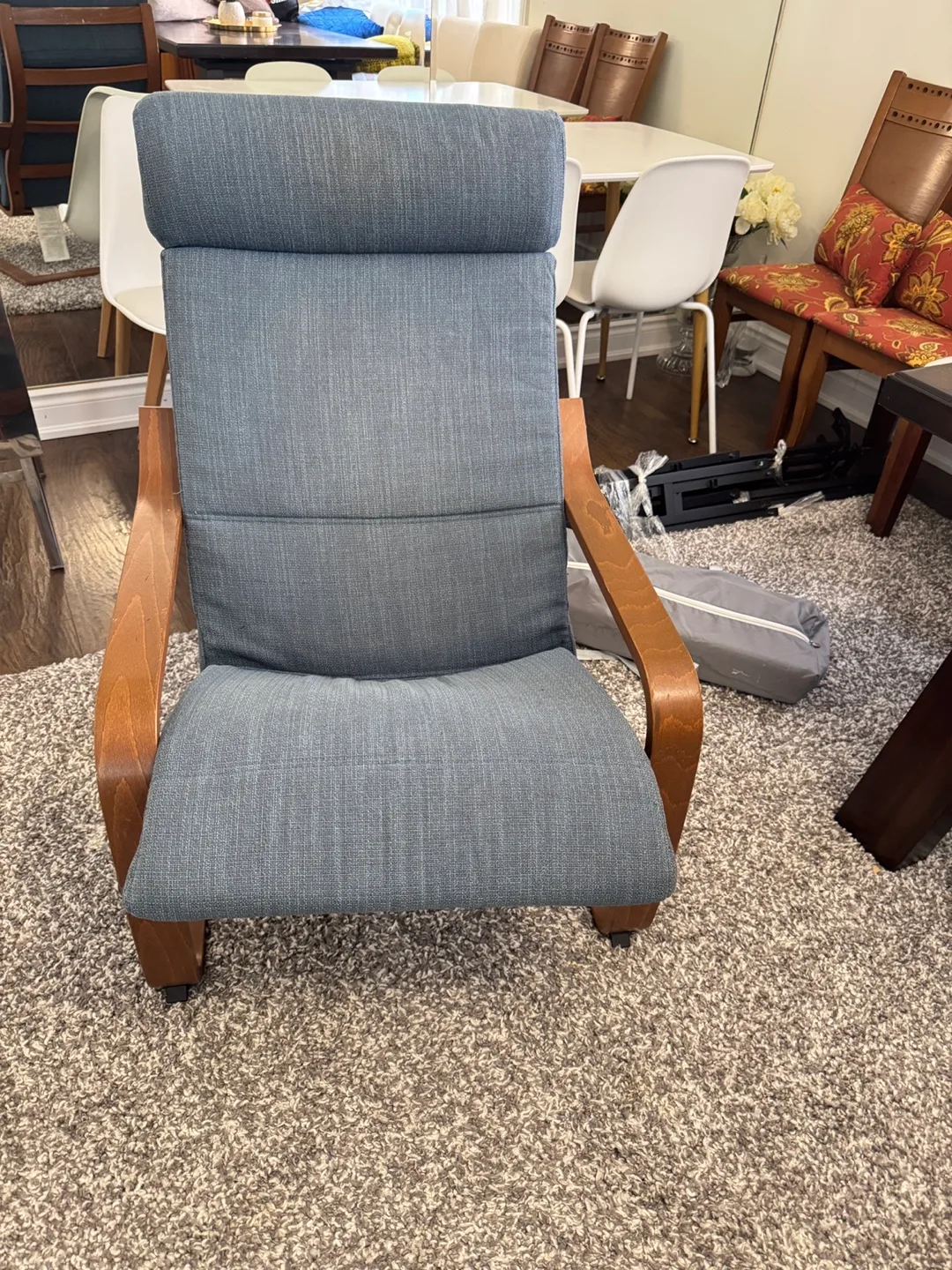 IKEA Poang Chair, Blue Cover thumbnail