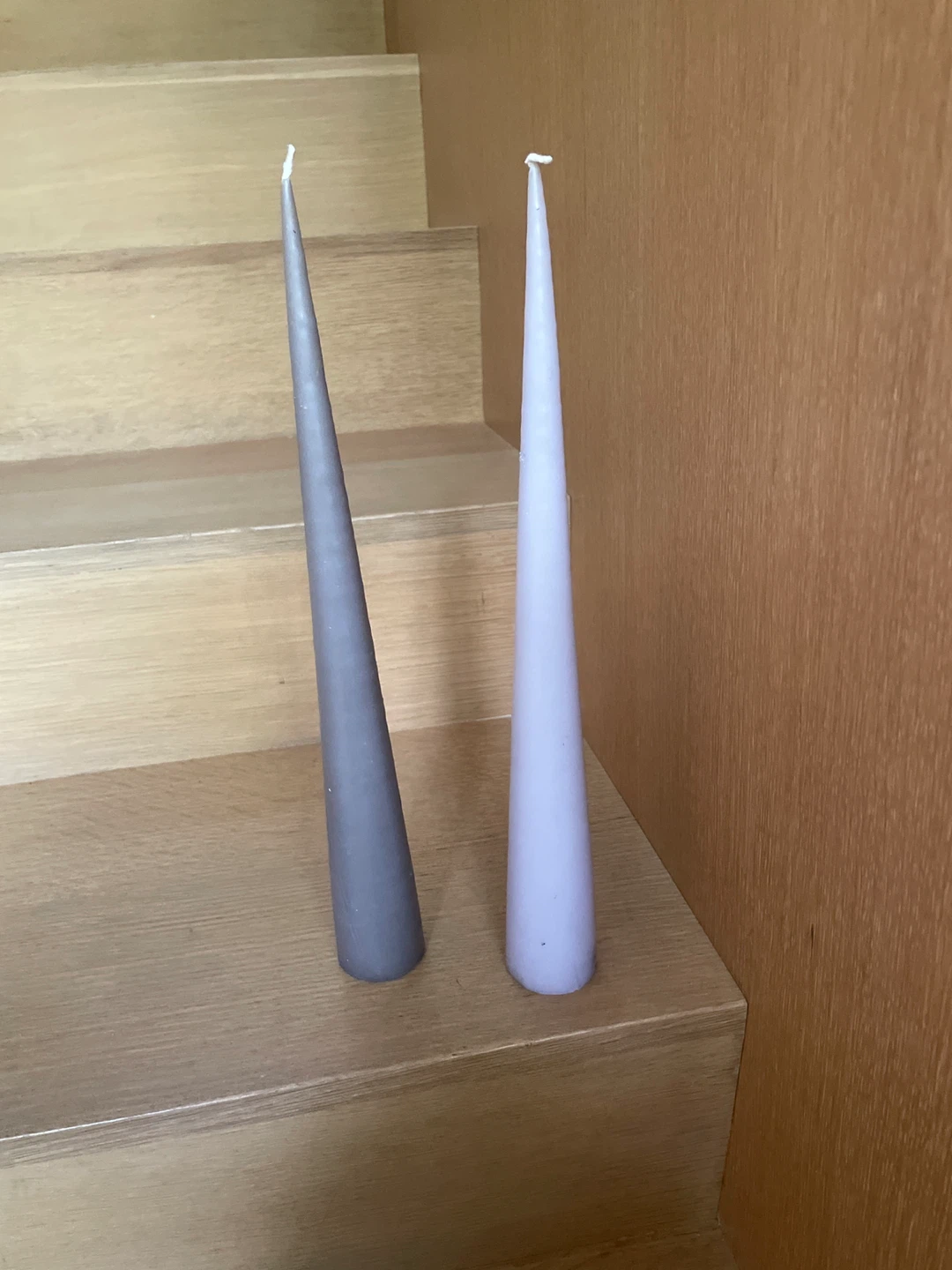 Tapered Candles - Grey & Lilac - photo 2
