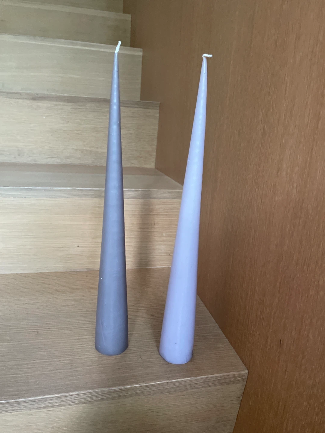 Tapered Candles - Grey & Lilac - photo 3