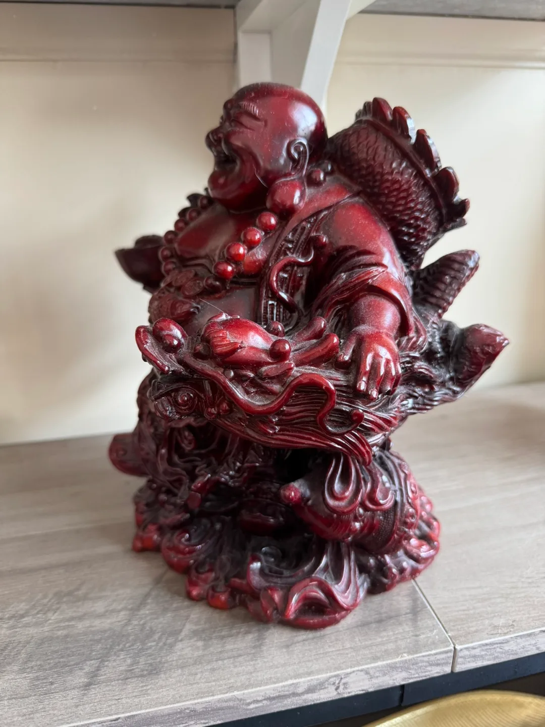 Laughing Buddha Statue with Dragon image indicator(2)