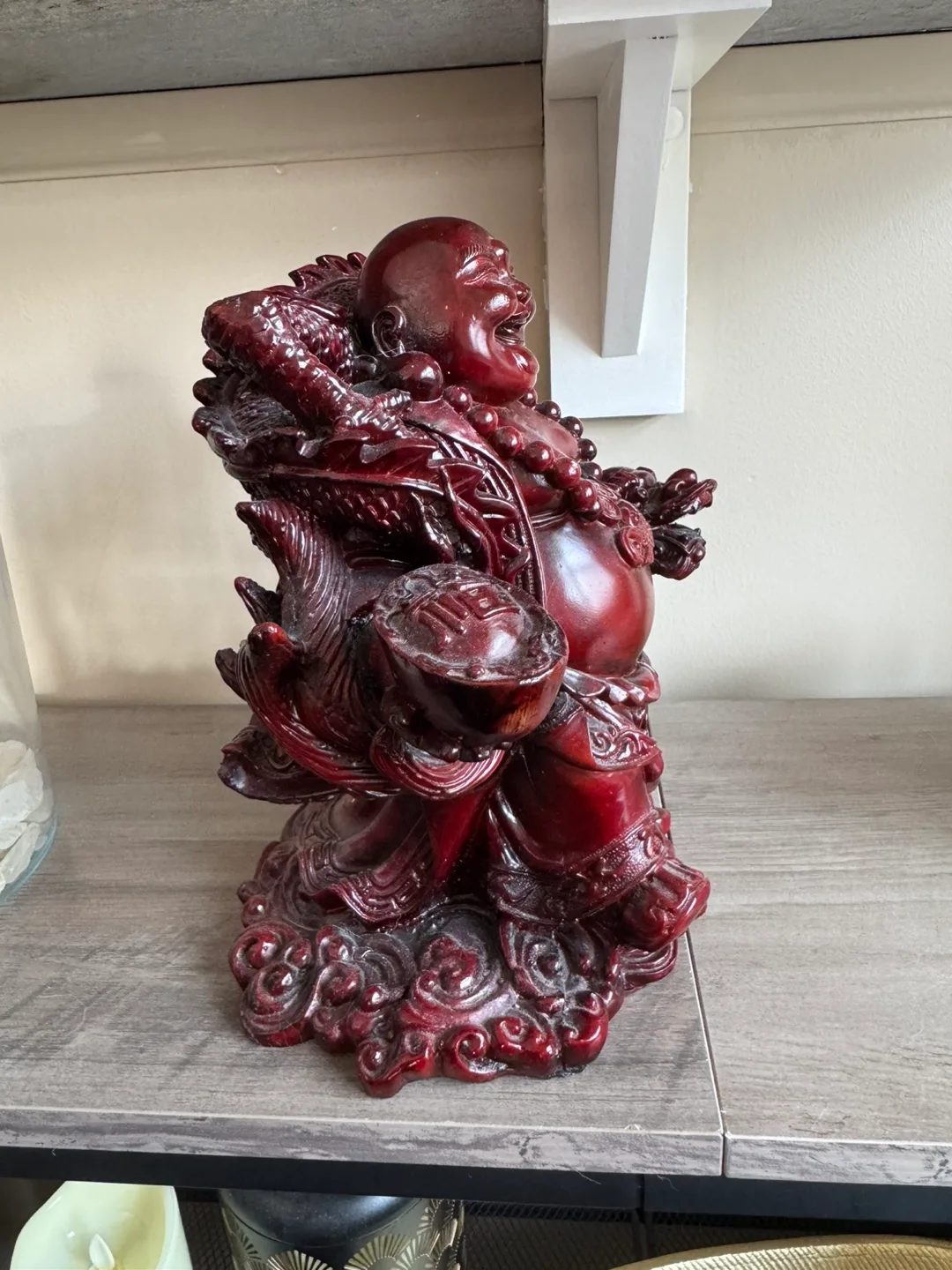 Laughing Buddha Statue with Dragon image indicator(3)