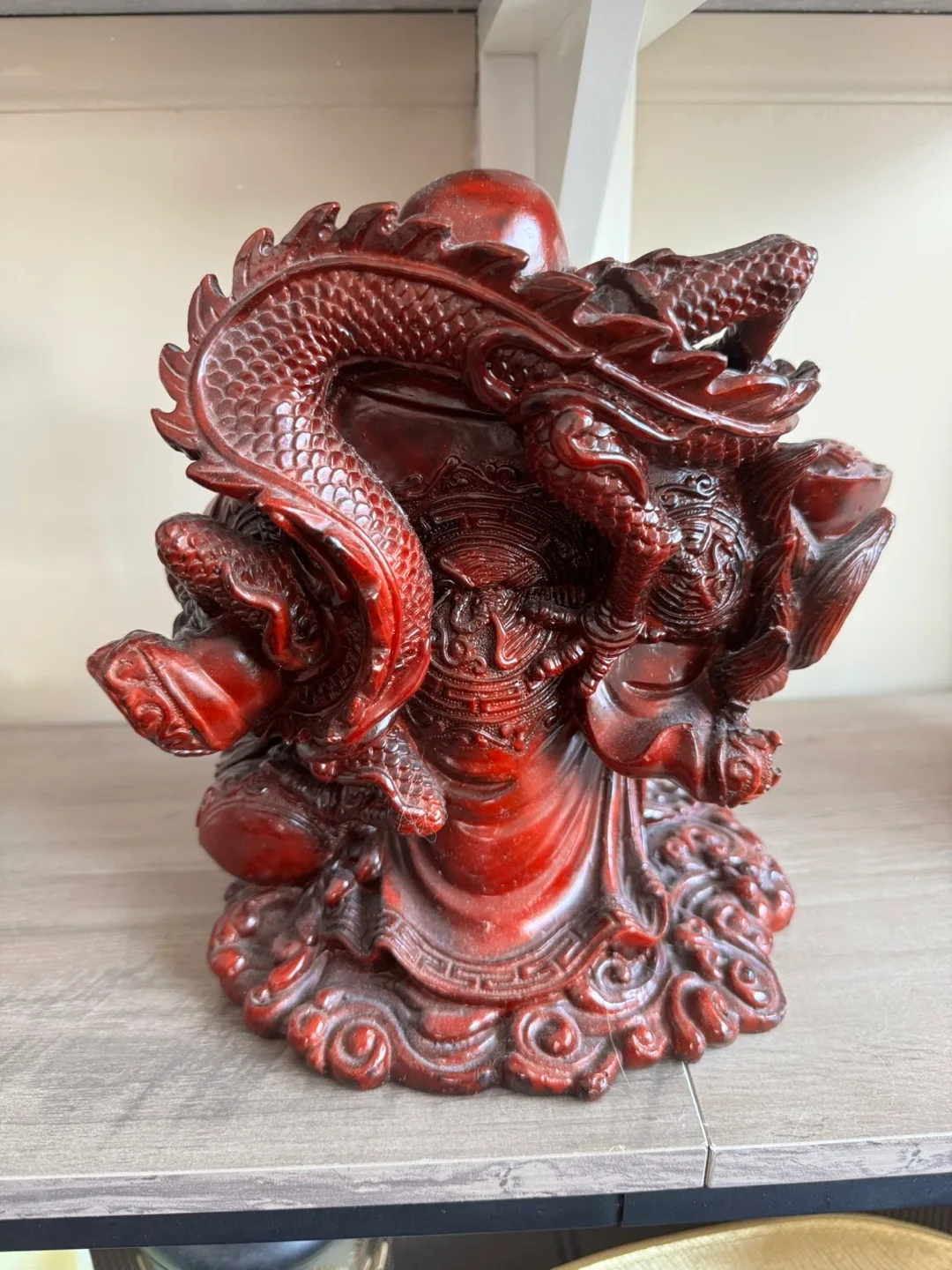 Laughing Buddha Statue with Dragon image indicator(4)