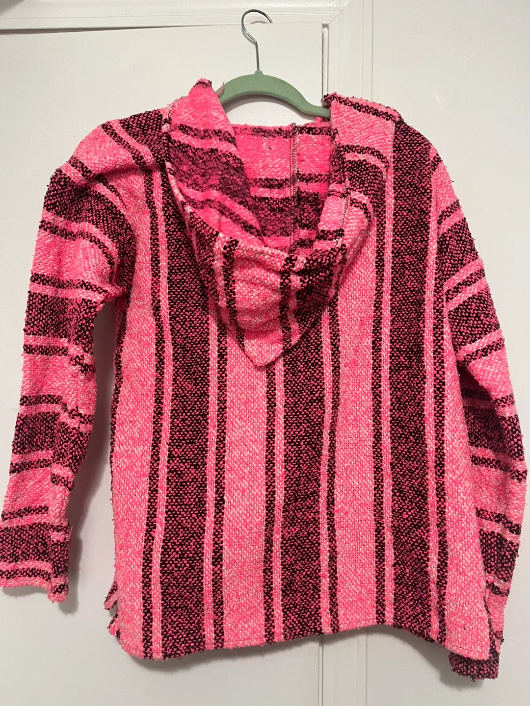Pink & Black Striped Rug Hoodie thumbnail