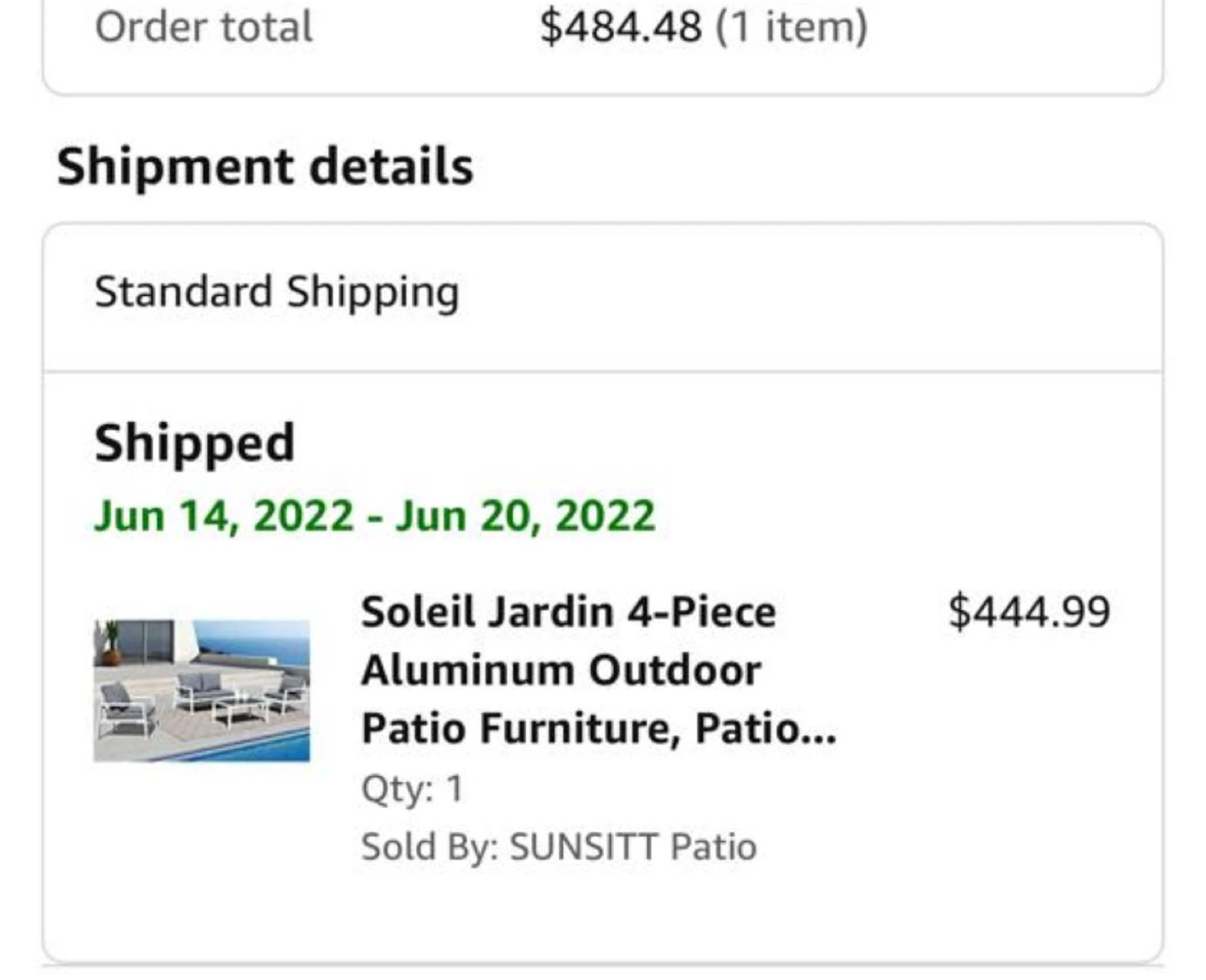 Soleil Jardin 4-Piece Aluminum Outdoor Patio Furniture Set - photo 5