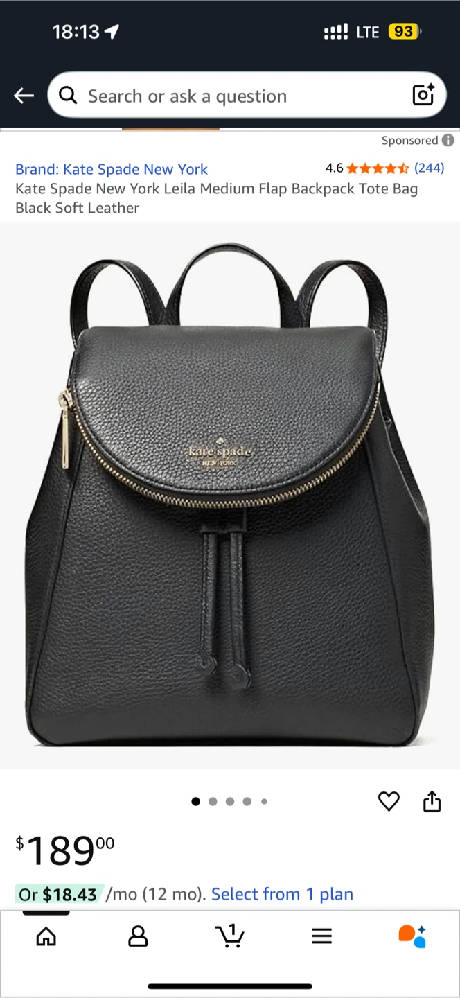 Kate Spade Black Leather Backpack - photo 5