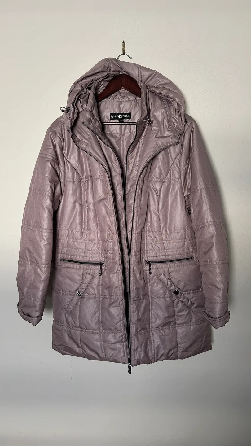 NEW Marcona 1X/2X Purple Puffer Coat thumbnail