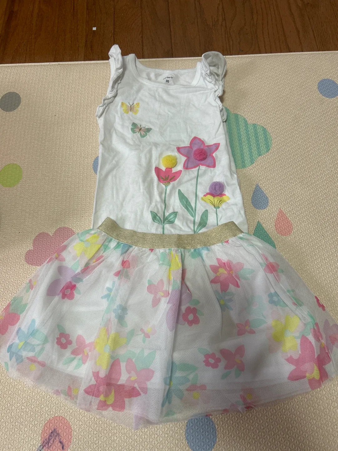 Carter's 3T White Floral Dress thumbnail