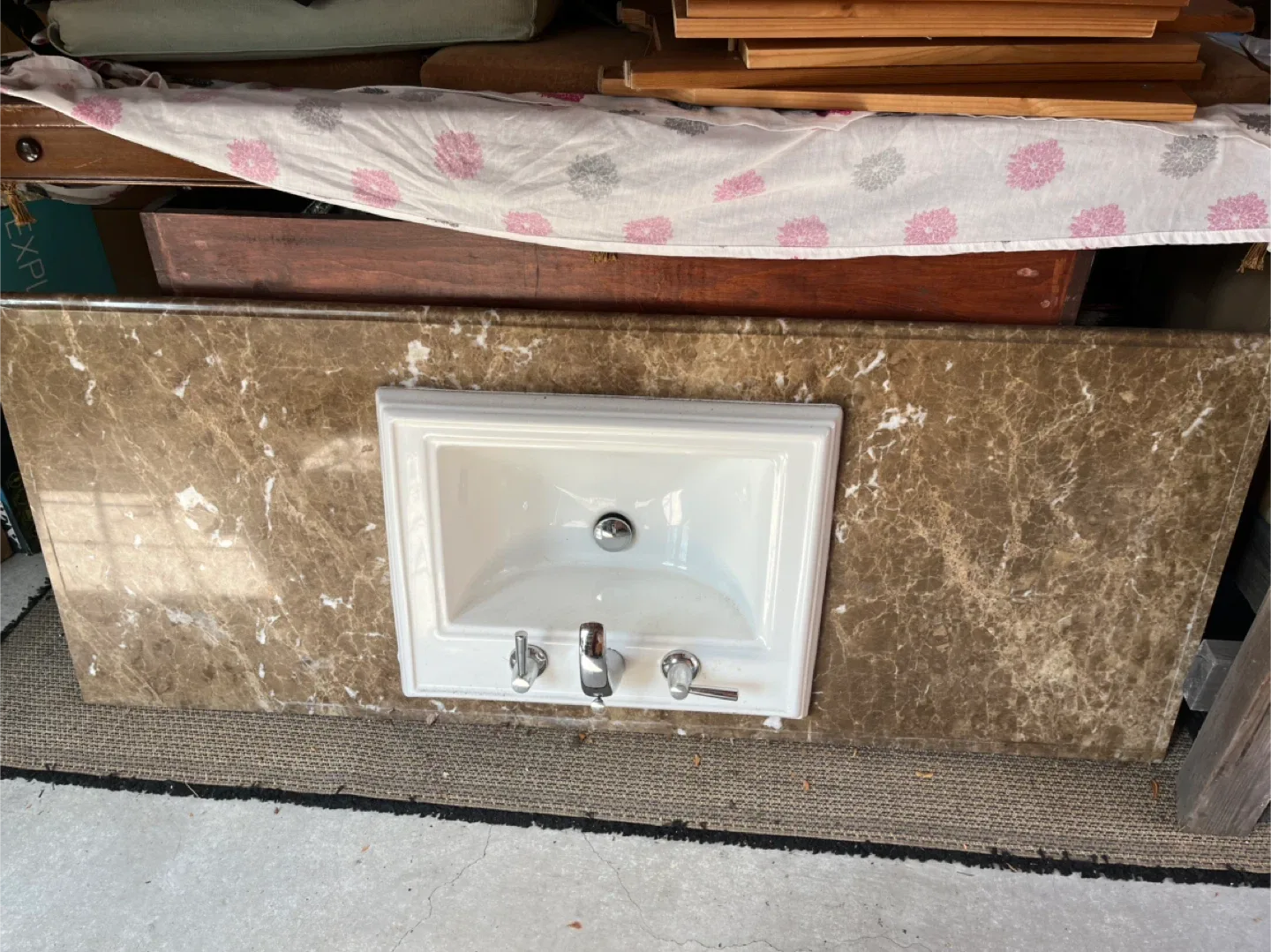 Bathroom Sink with Marble Countertop thumbnail