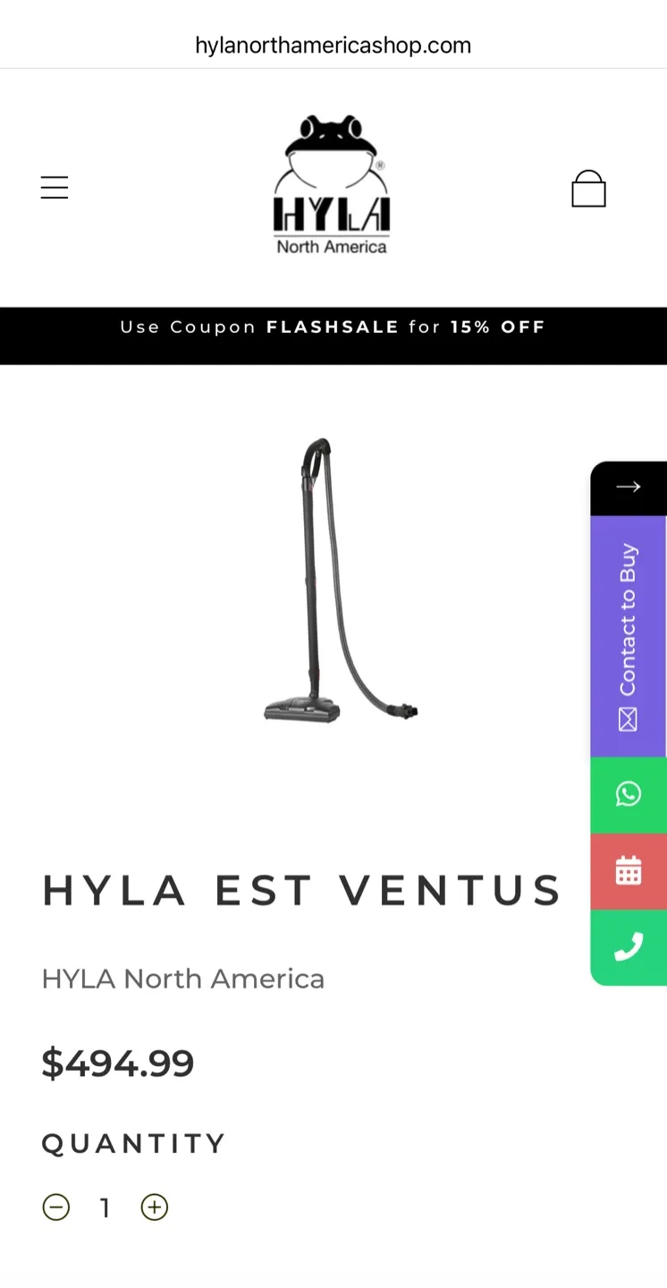 Hyla Ventus EST Vacuum Cleaner New! image indicator(9)