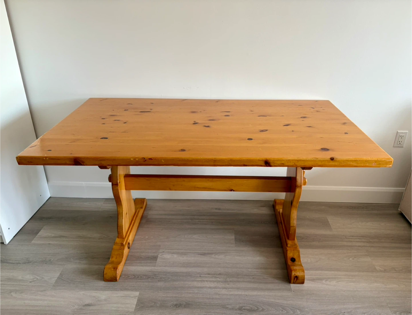 Solid wood dining table
