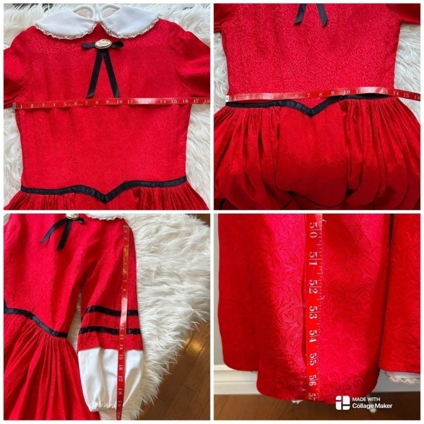 Vintage 80s Handmade Victorian Civil War Dress and Access Sz S - photo 5