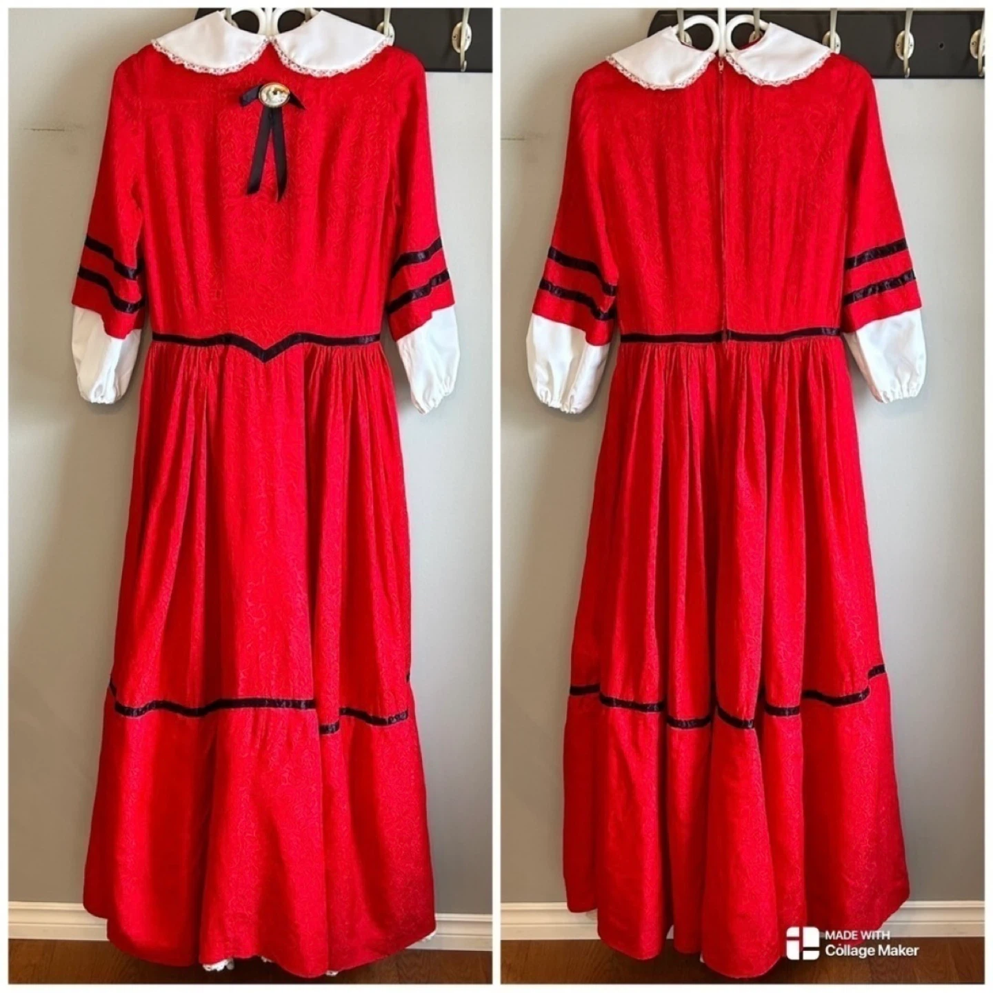 Vintage 80s Handmade Victorian Civil War Dress and Access Sz S - photo 2
