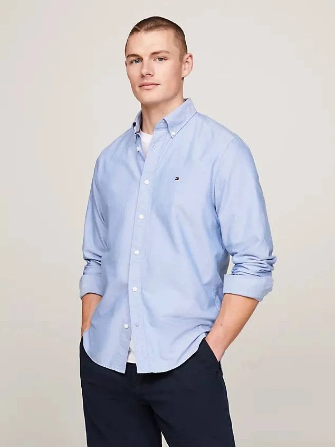 Tommy Hilfiger Light Blue Shirt - Size Large thumbnail