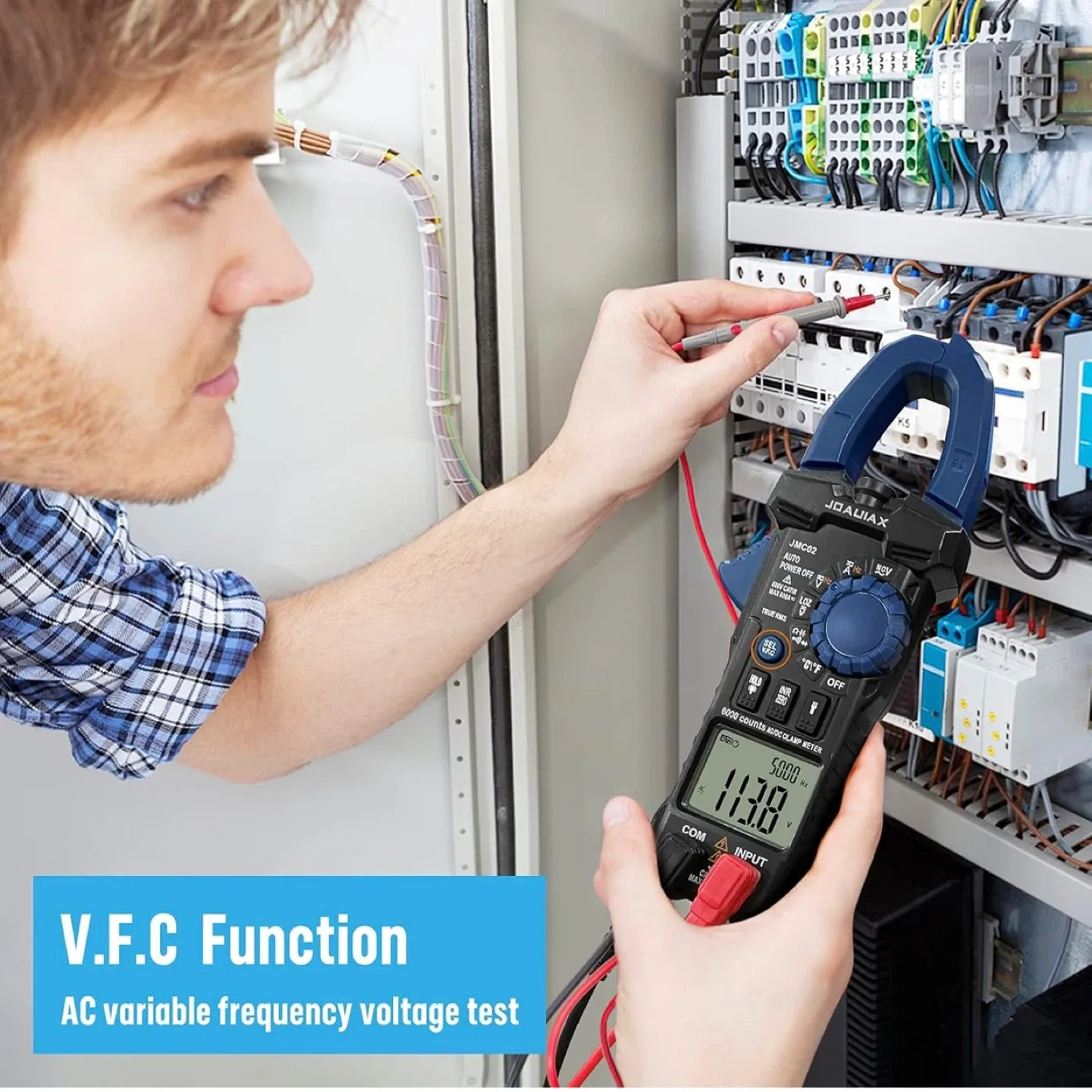 Digital Clamp Meter,6000 Counts Auto Range image indicator(8)