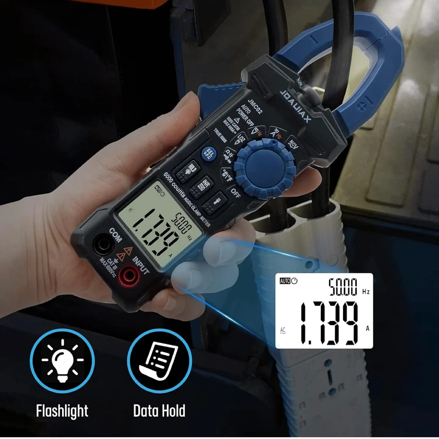 Digital Clamp Meter,6000 Counts Auto Range image indicator(10)