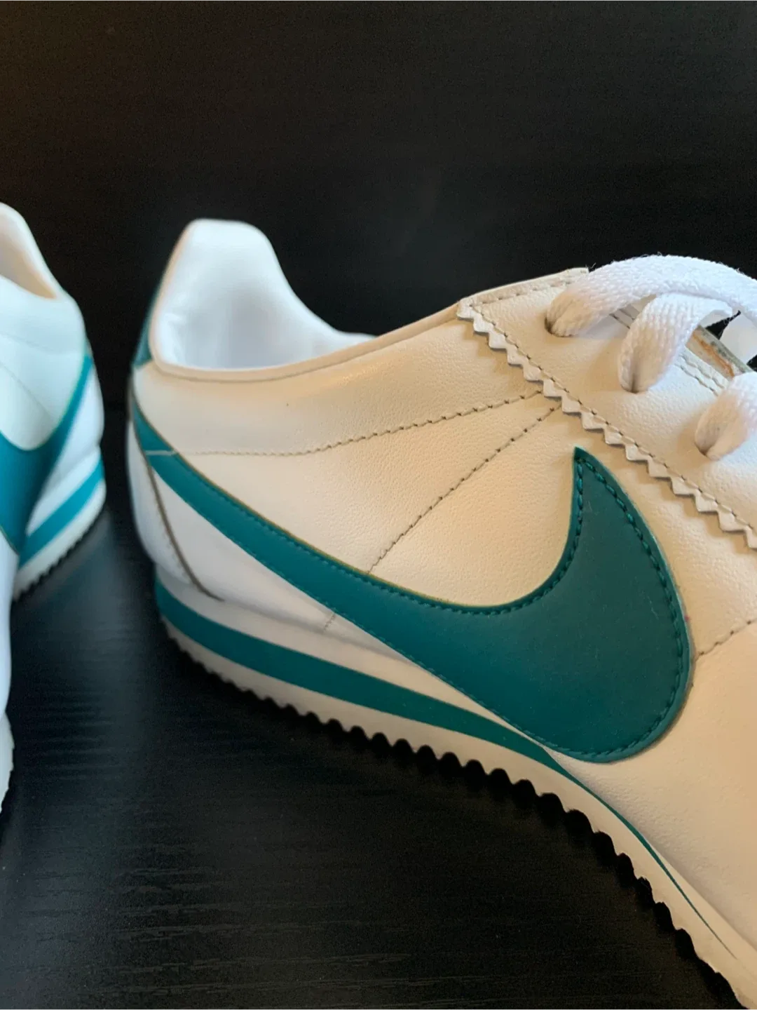 Nike Classic Cortez White & Teal Sneakers image indicator(5)