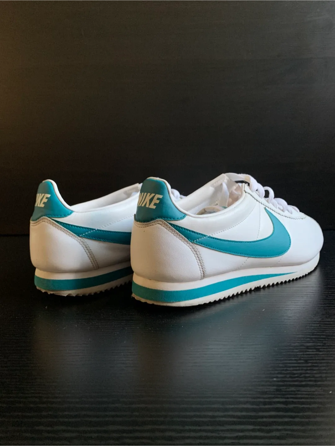 Nike Classic Cortez White & Teal Sneakers image indicator(2)