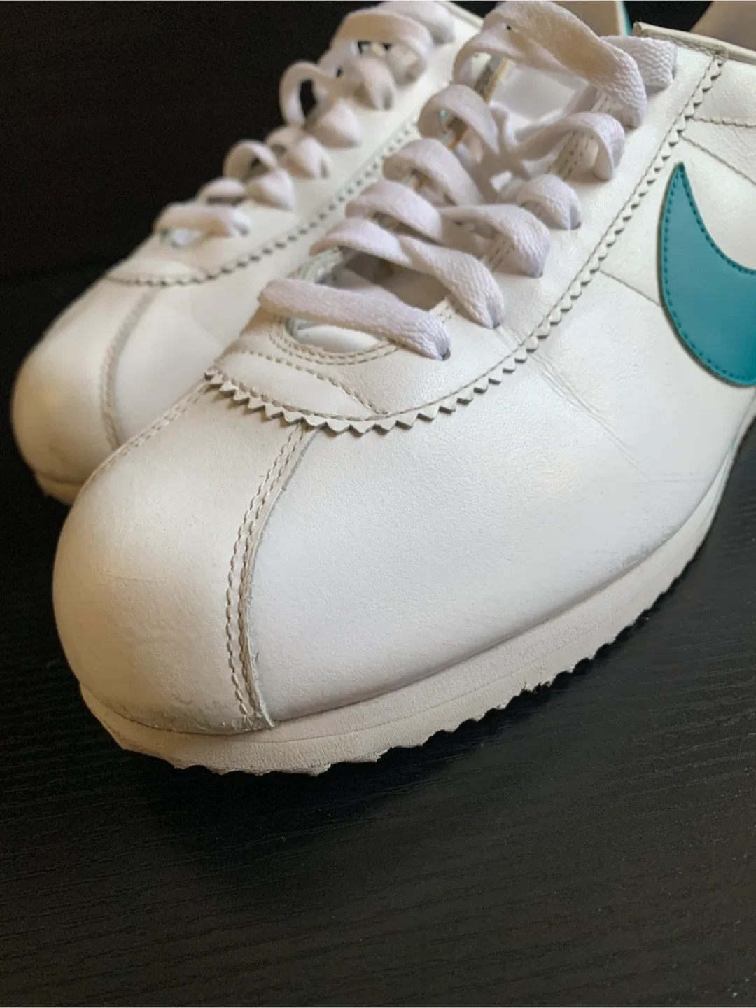 Nike Classic Cortez White & Teal Sneakers image indicator(6)