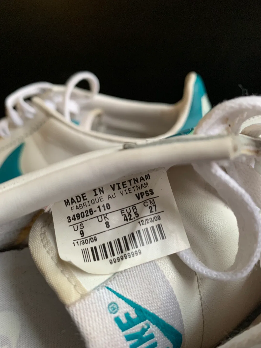 Nike Classic Cortez White & Teal Sneakers image indicator(9)