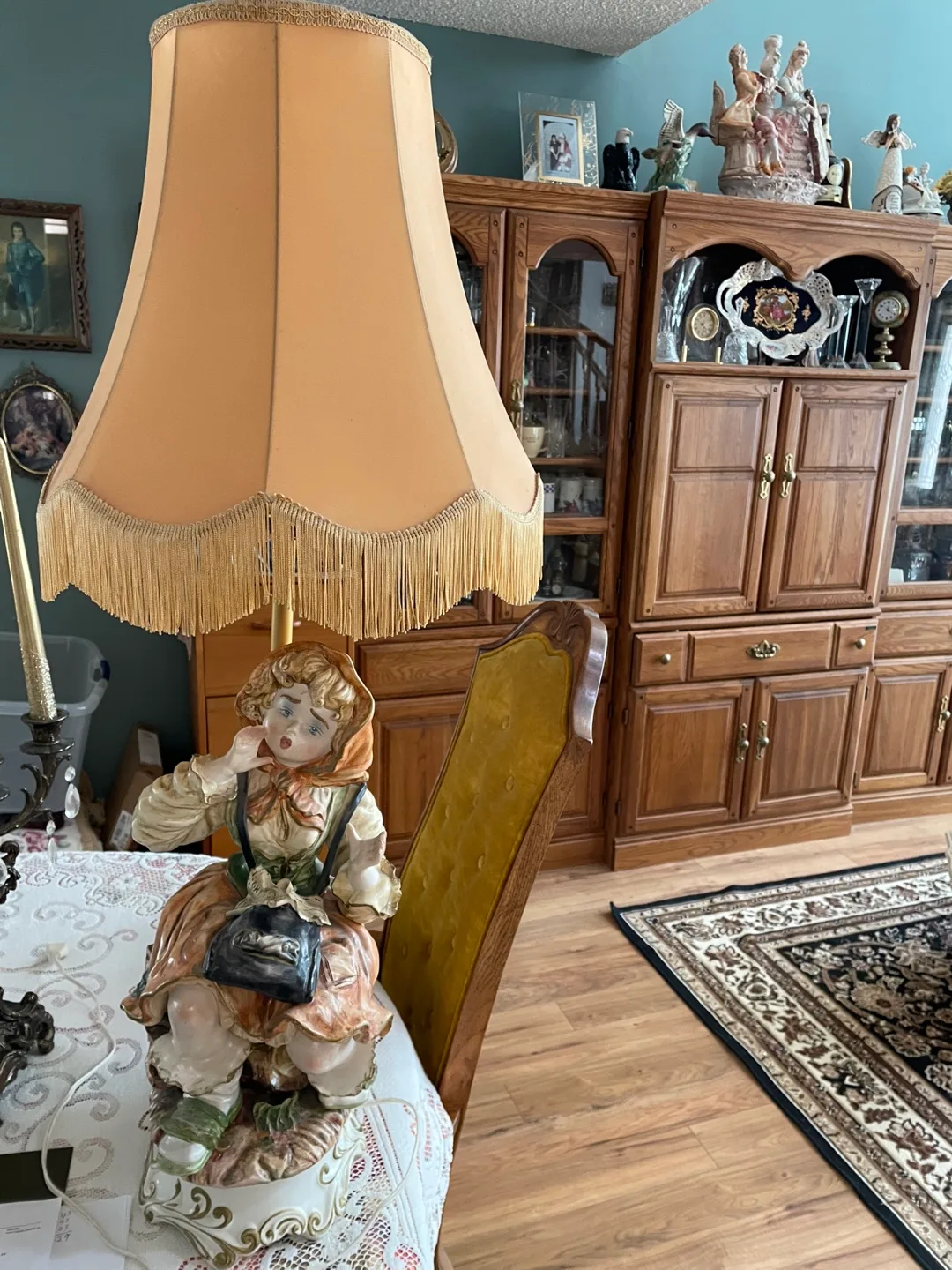 Vintage Porcelain Figurine Lamp image indicator(2)