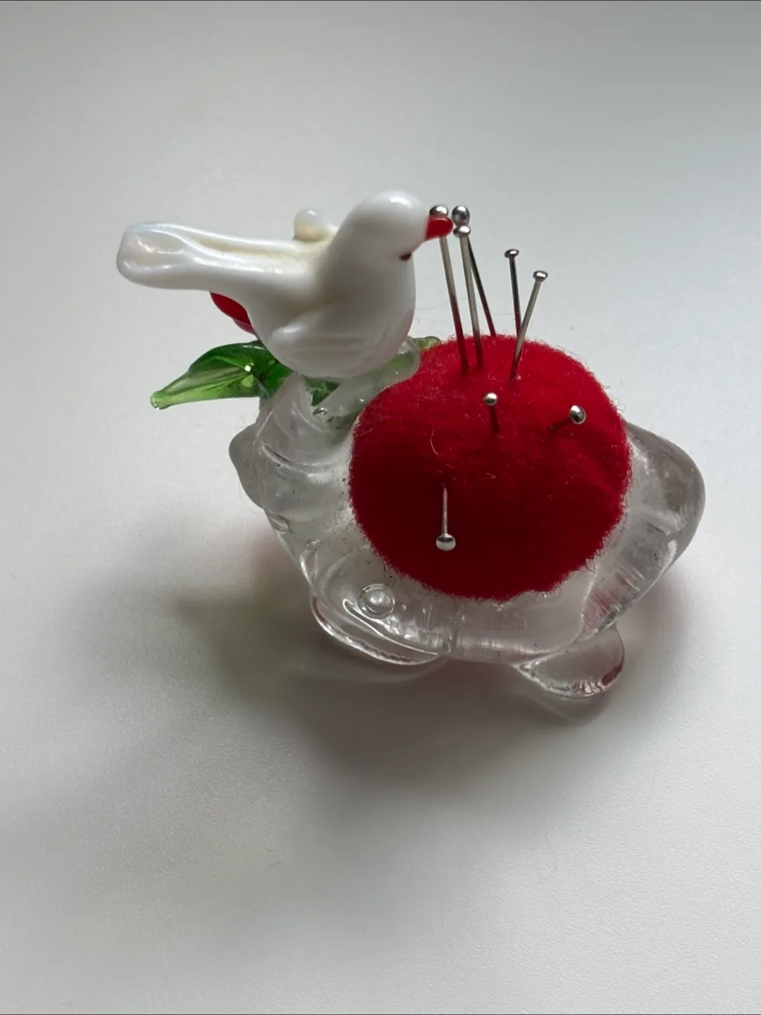 Vintage Glass Bird Pin Cushion image indicator(3)