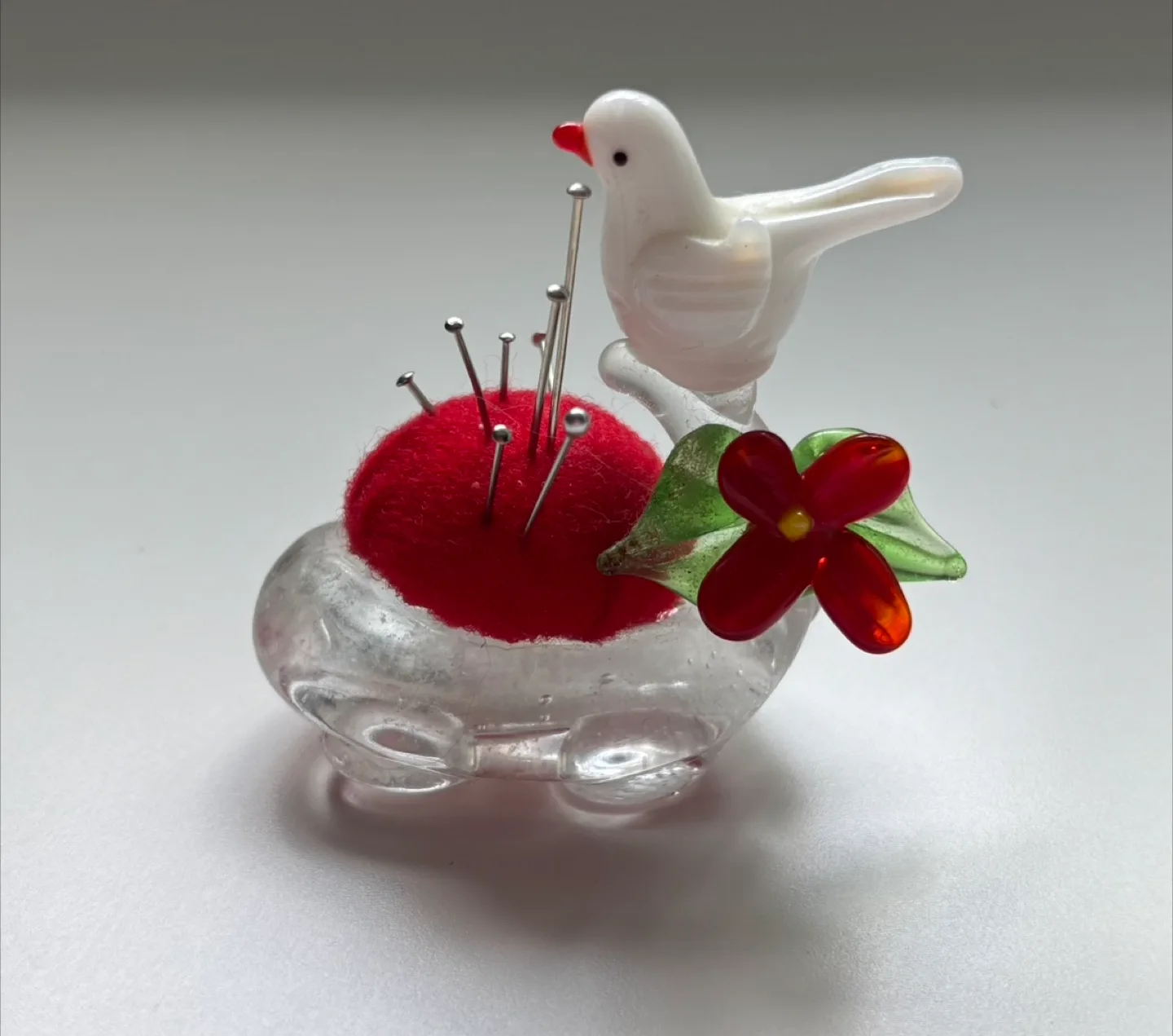 Vintage Glass Bird Pin Cushion image indicator(7)