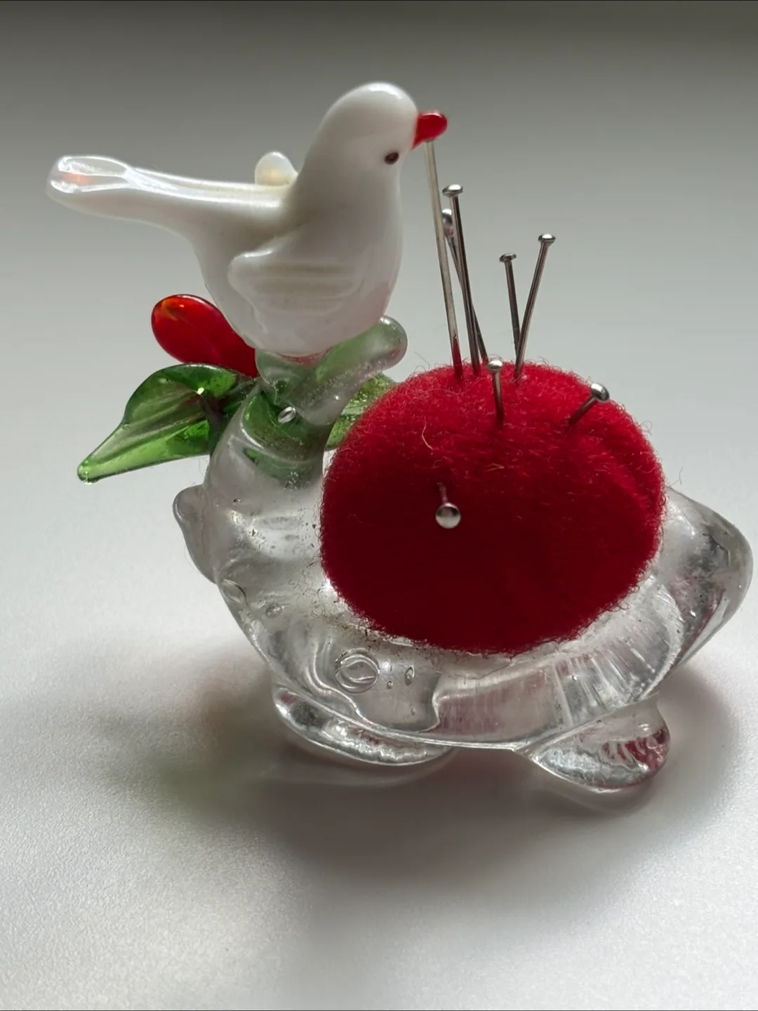 Vintage Glass Bird Pin Cushion image indicator(9)