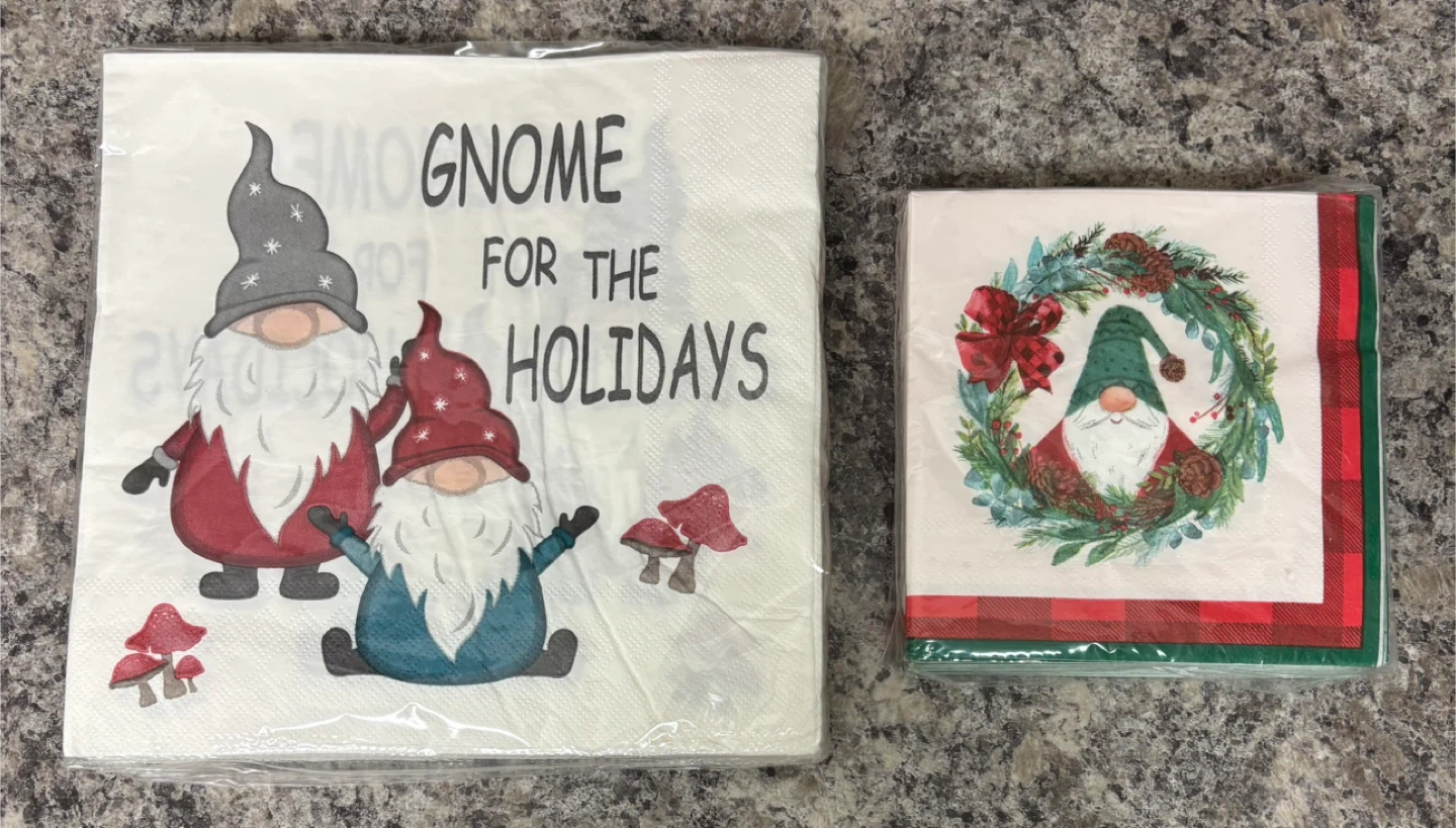 Gnome Holiday Napkins & Tins - photo 4