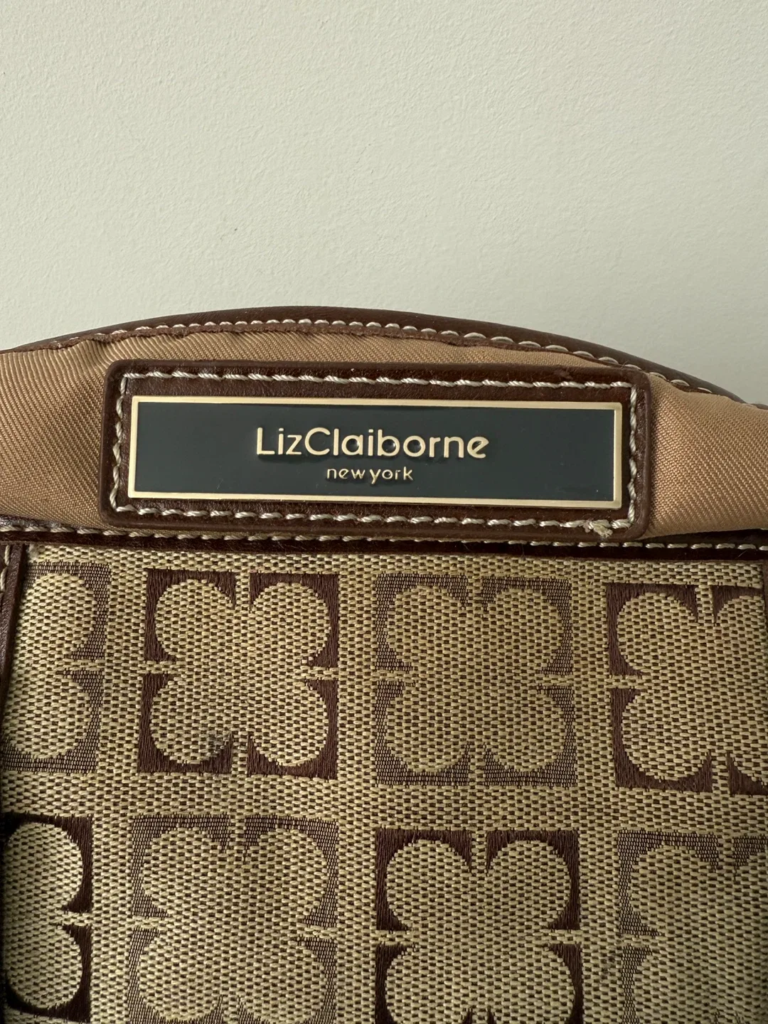 Liz Claiborne Brown Patterned Handbag image indicator(5)