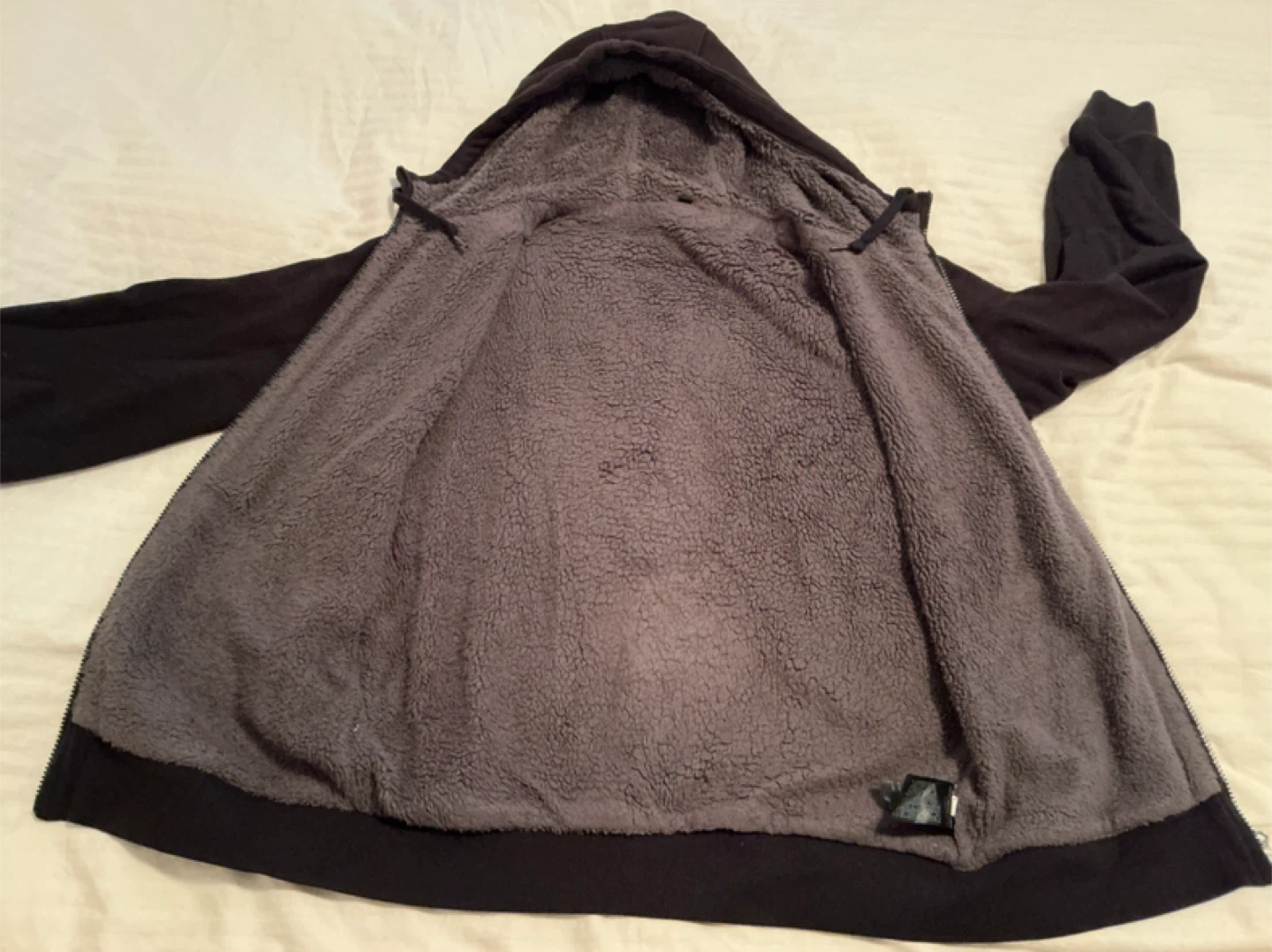 Uniqlo full-zip sherpa lined hoodie sweater - photo 3