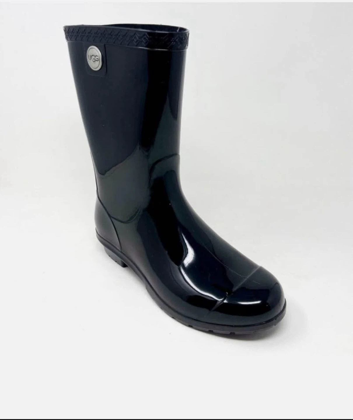 UGG Black Womens Waterproof  Rain Boots