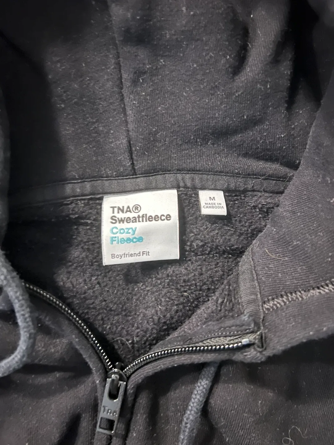 Aritzia TNA Cozy Sweatfleece Boxy Zip Hoodie - medium image indicator(5)