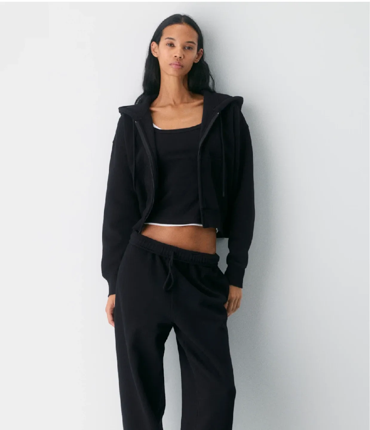 Aritzia TNA Cozy Sweatfleece Boxy Zip Hoodie - medium thumbnail