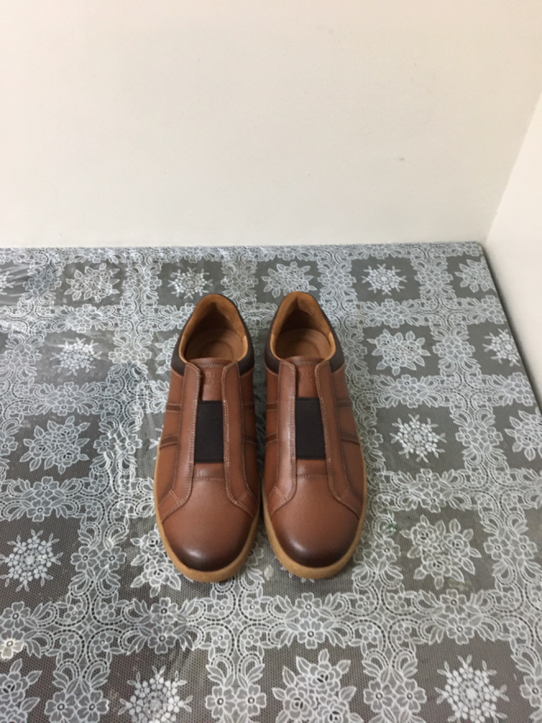 Allen Edmonds Brown Leather Slip-on Sneakers