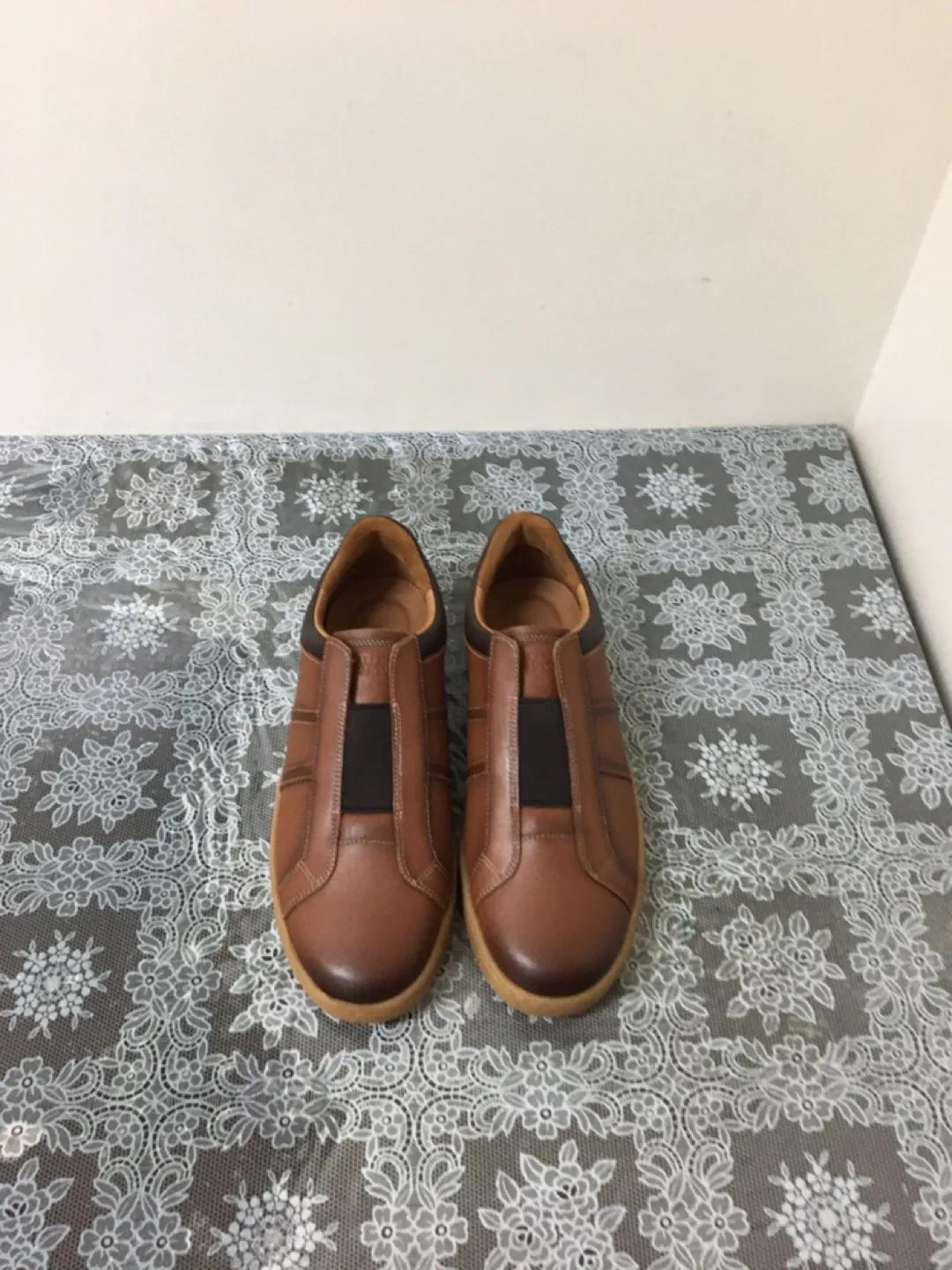 Allen Edmonds Brown Leather Slip-on Sneakers